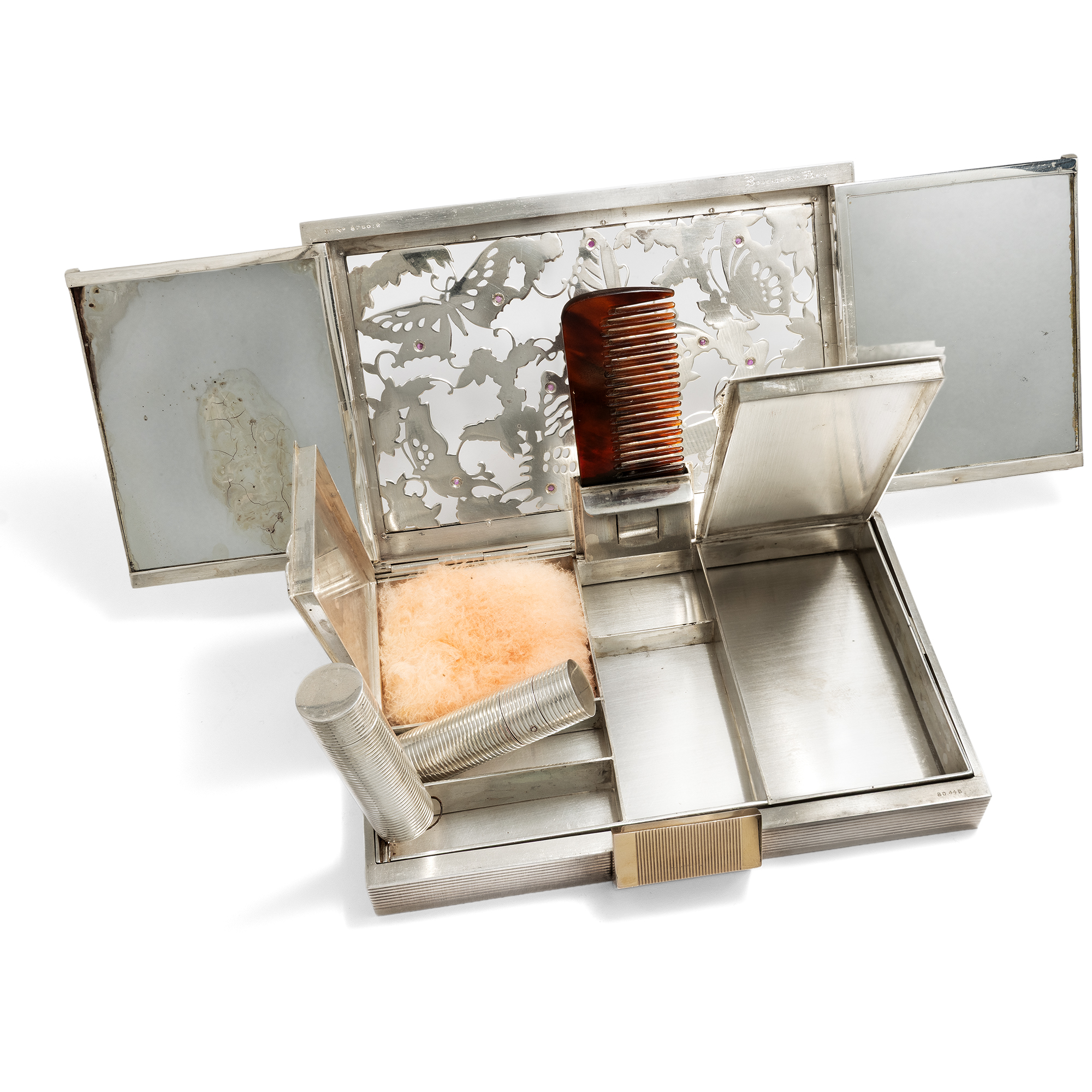 Silver "Minaudière" by Boucheron, Paris, 1940s Silver "Minaudière" by Boucheron, Paris, 1940s