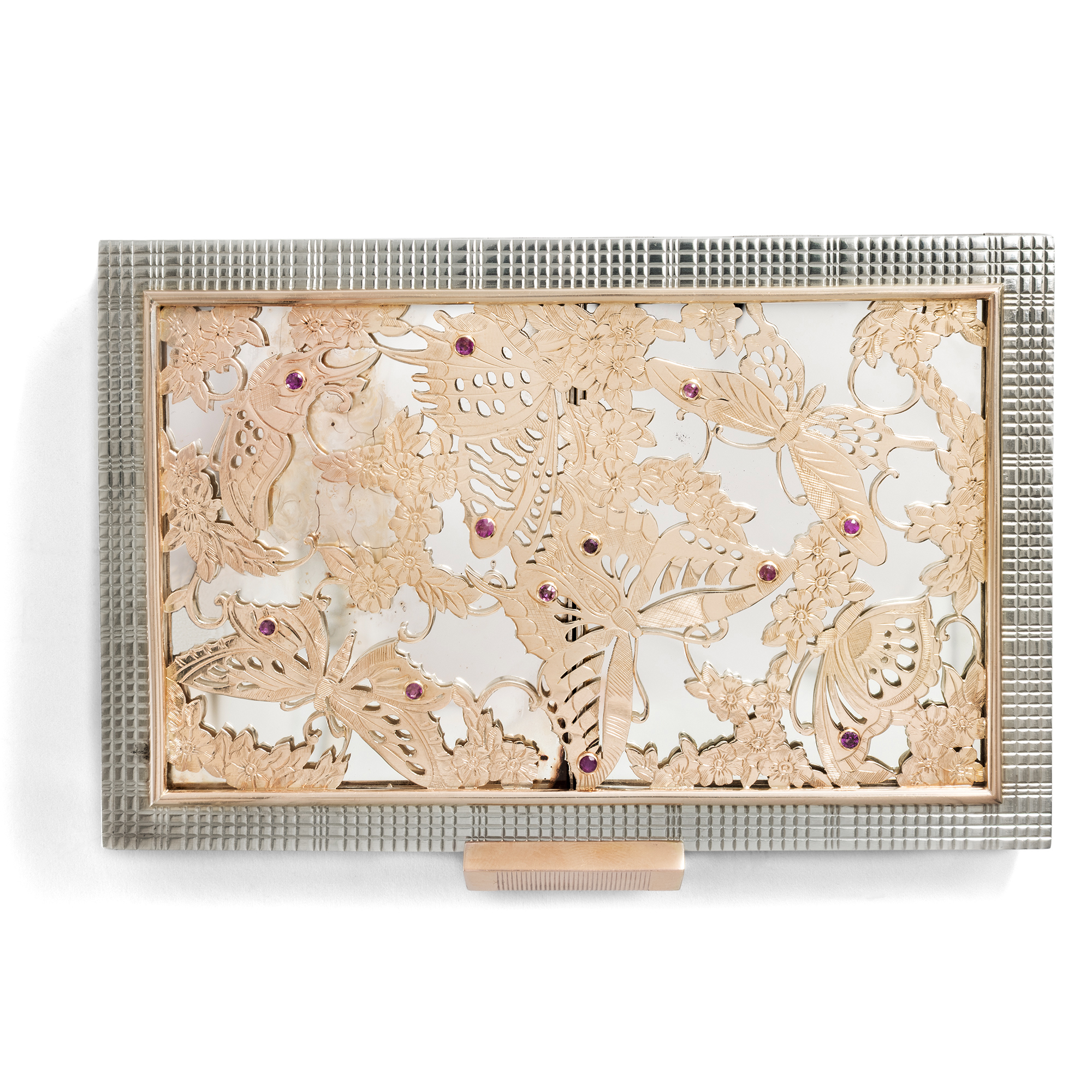 Silver "Minaudière" by Boucheron, Paris, 1940s Silver "Minaudière" by Boucheron, Paris, 1940s