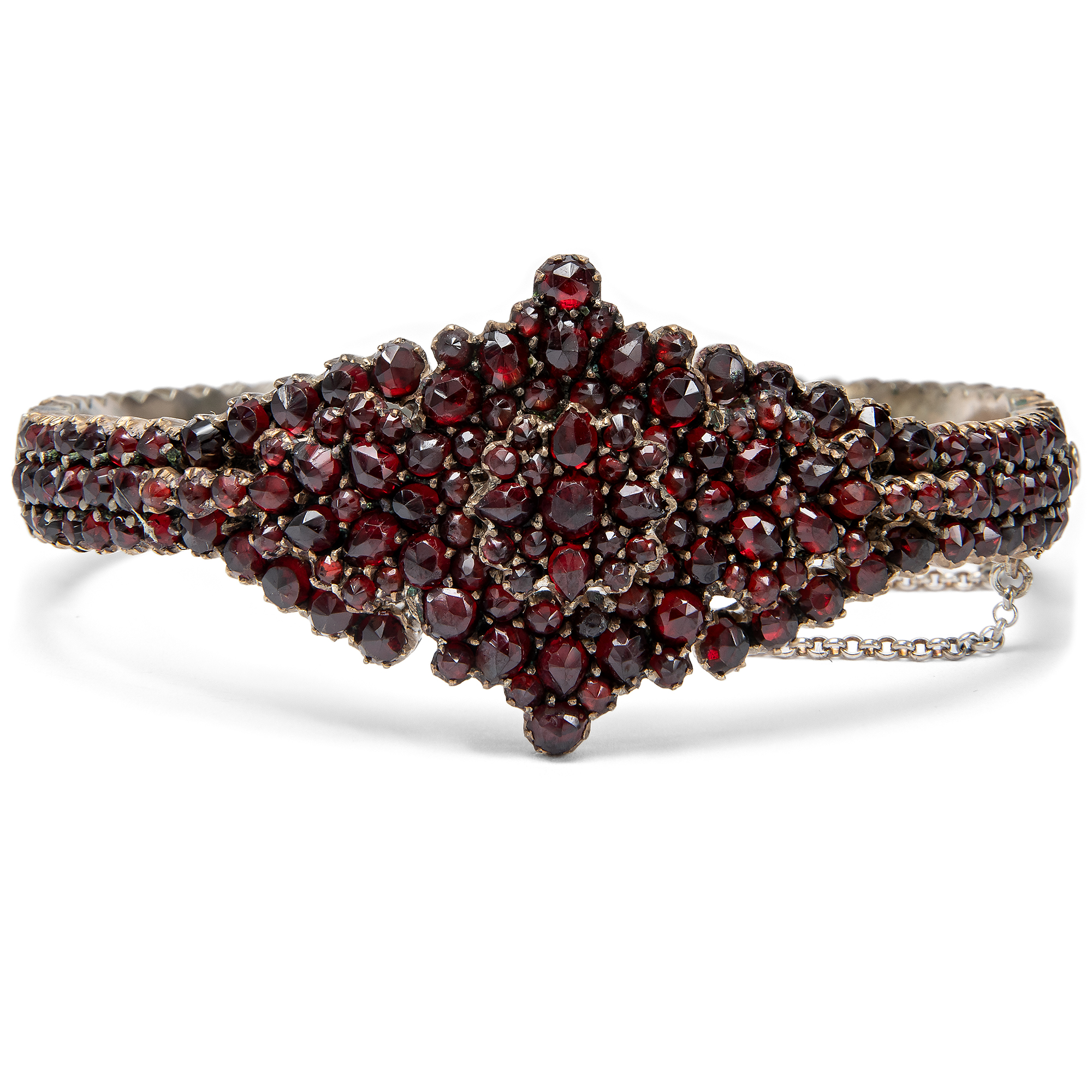 Antique Bangle with Bohemian Garnets, c. 1895 Antique Bangle with Bohemian Garnets, c. 1895