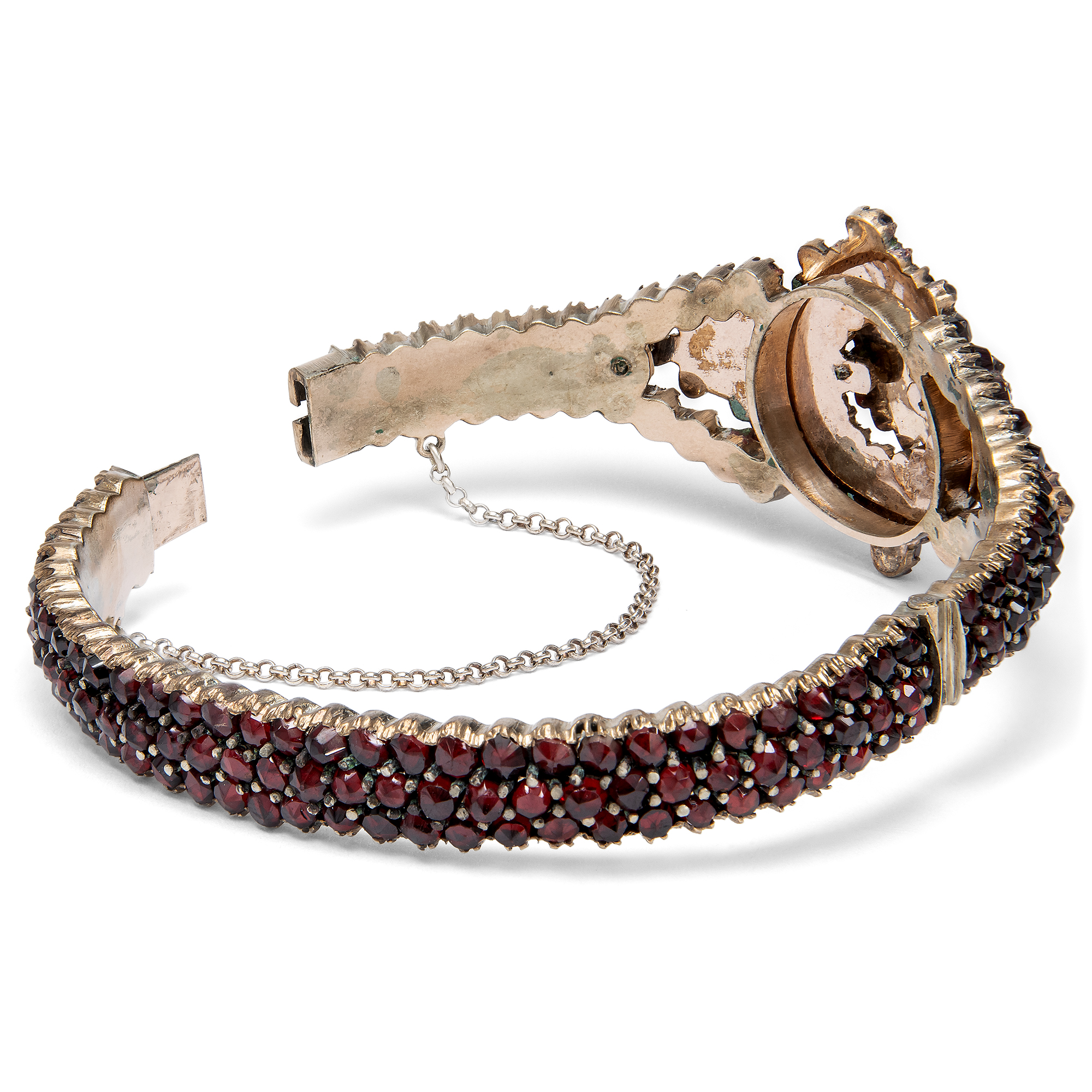 Antique Bangle with Bohemian Garnets, c. 1895 Antique Bangle with Bohemian Garnets, c. 1895
