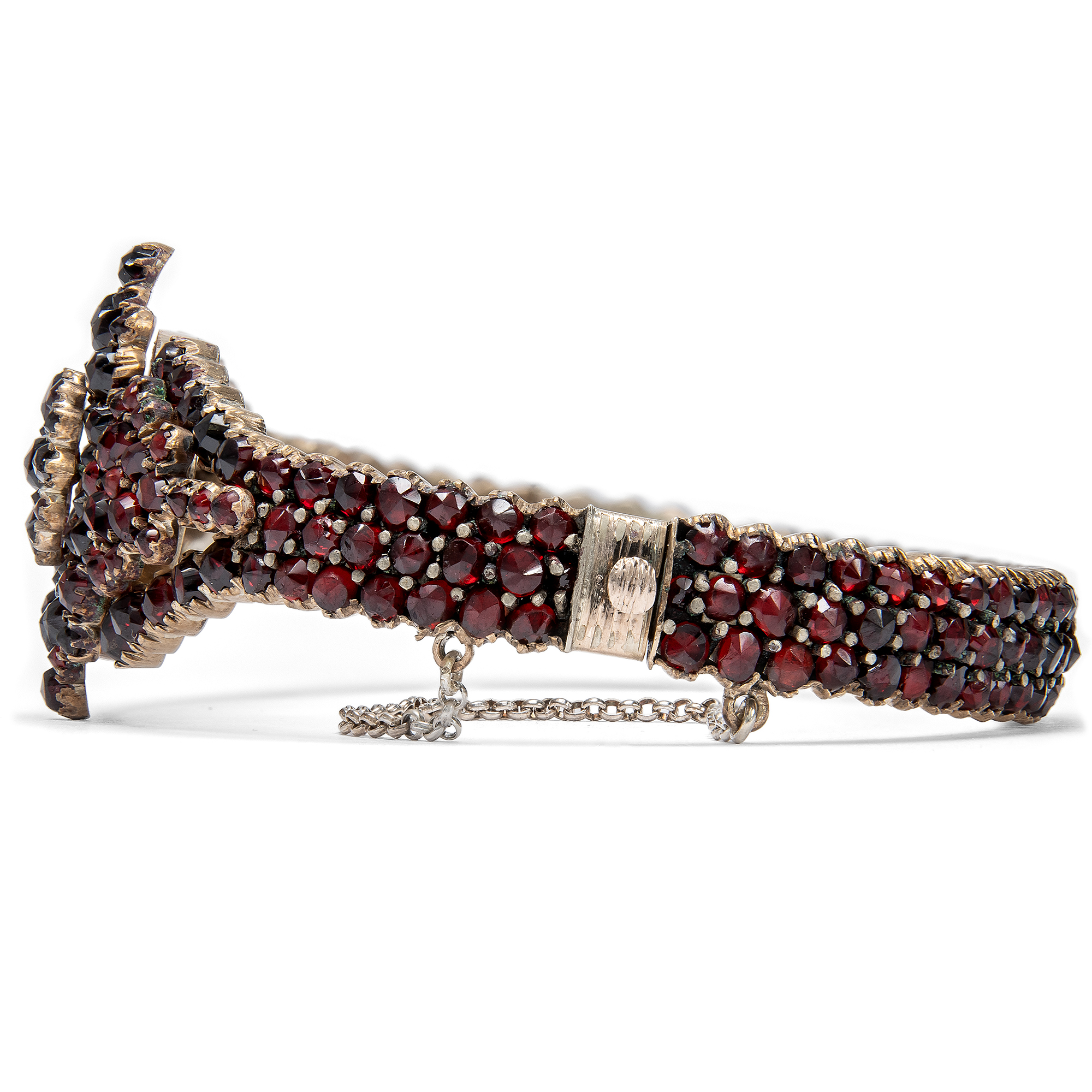 Antique Bangle with Bohemian Garnets, c. 1895 Antique Bangle with Bohemian Garnets, c. 1895