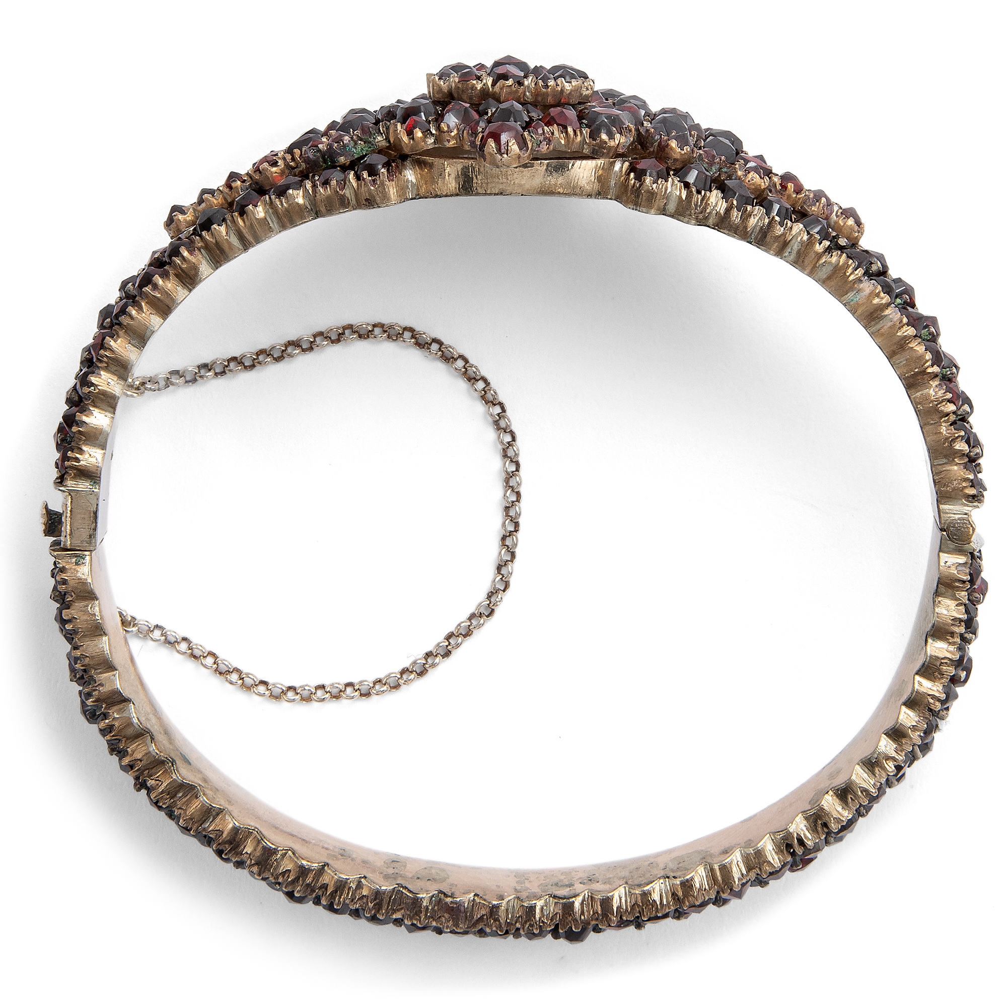 Antique Bangle with Bohemian Garnets, c. 1895 Antique Bangle with Bohemian Garnets, c. 1895