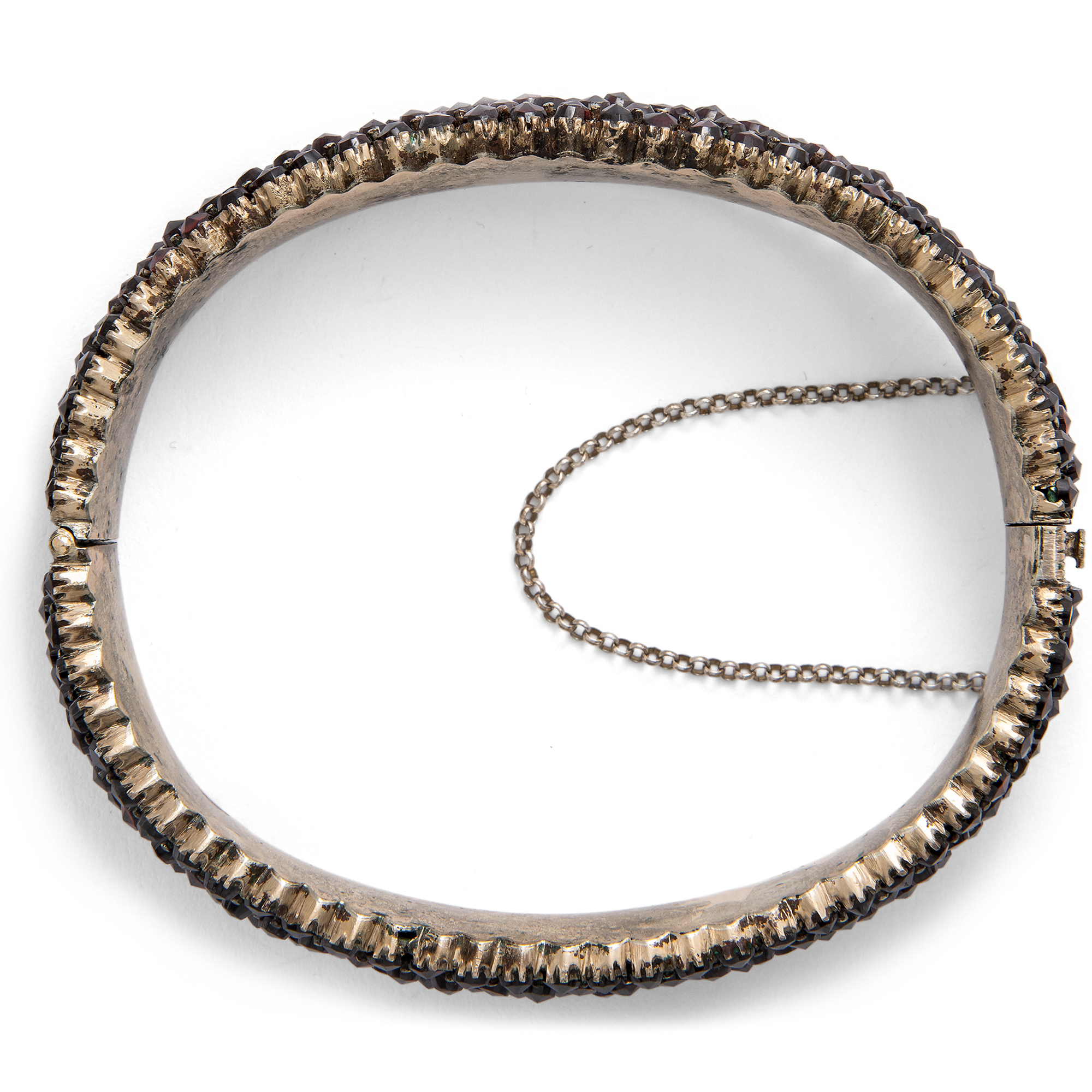 Elegant Bohemian Garnet Bangle, c. 1880 Elegant Bohemian Garnet Bangle, c. 1880