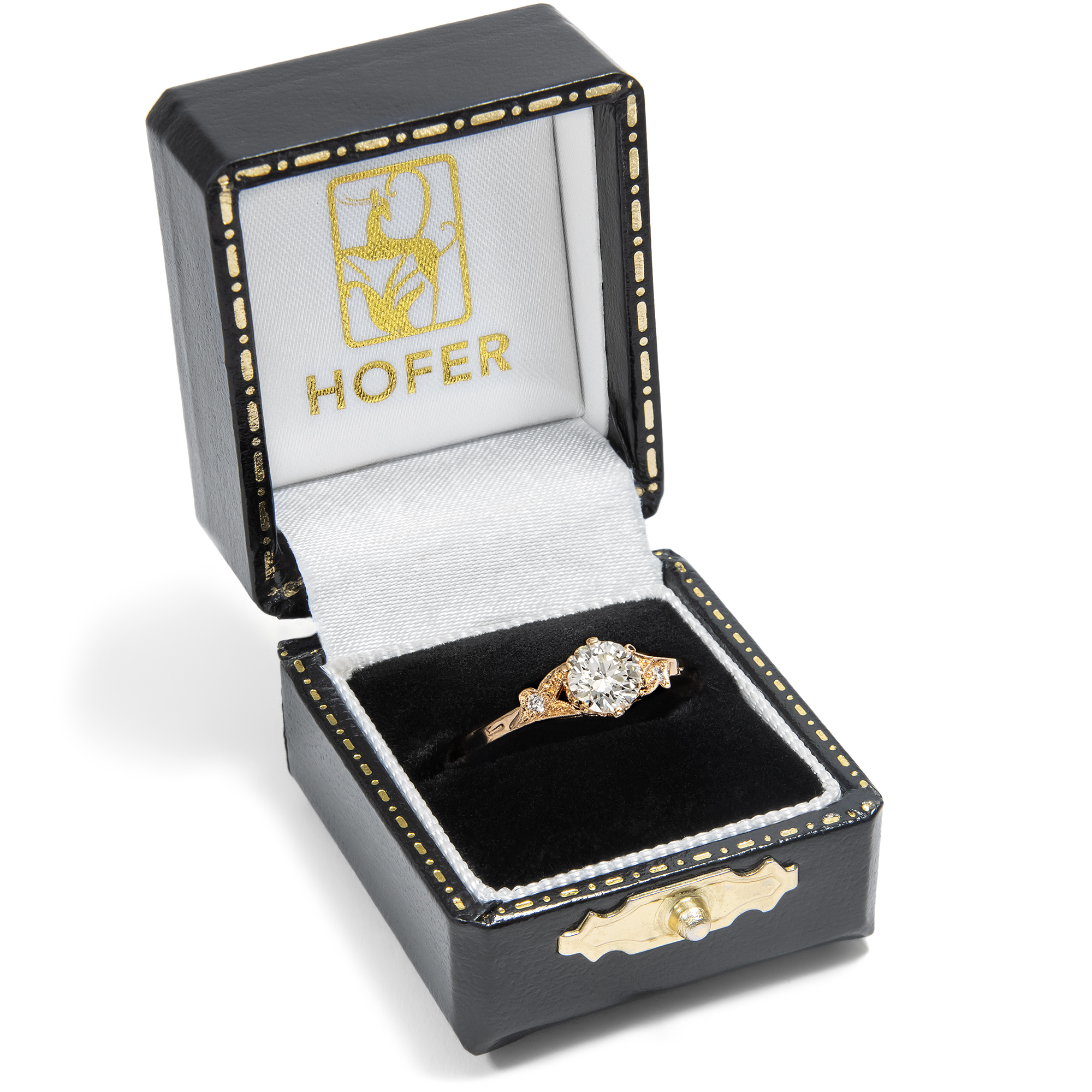 Zarter Ring mit vintage 0,65 ct Brillant in Roségold aus unserer Werkstatt Zarter Ring mit vintage 0,65 ct Brillant in Roségold aus unserer Werkstatt