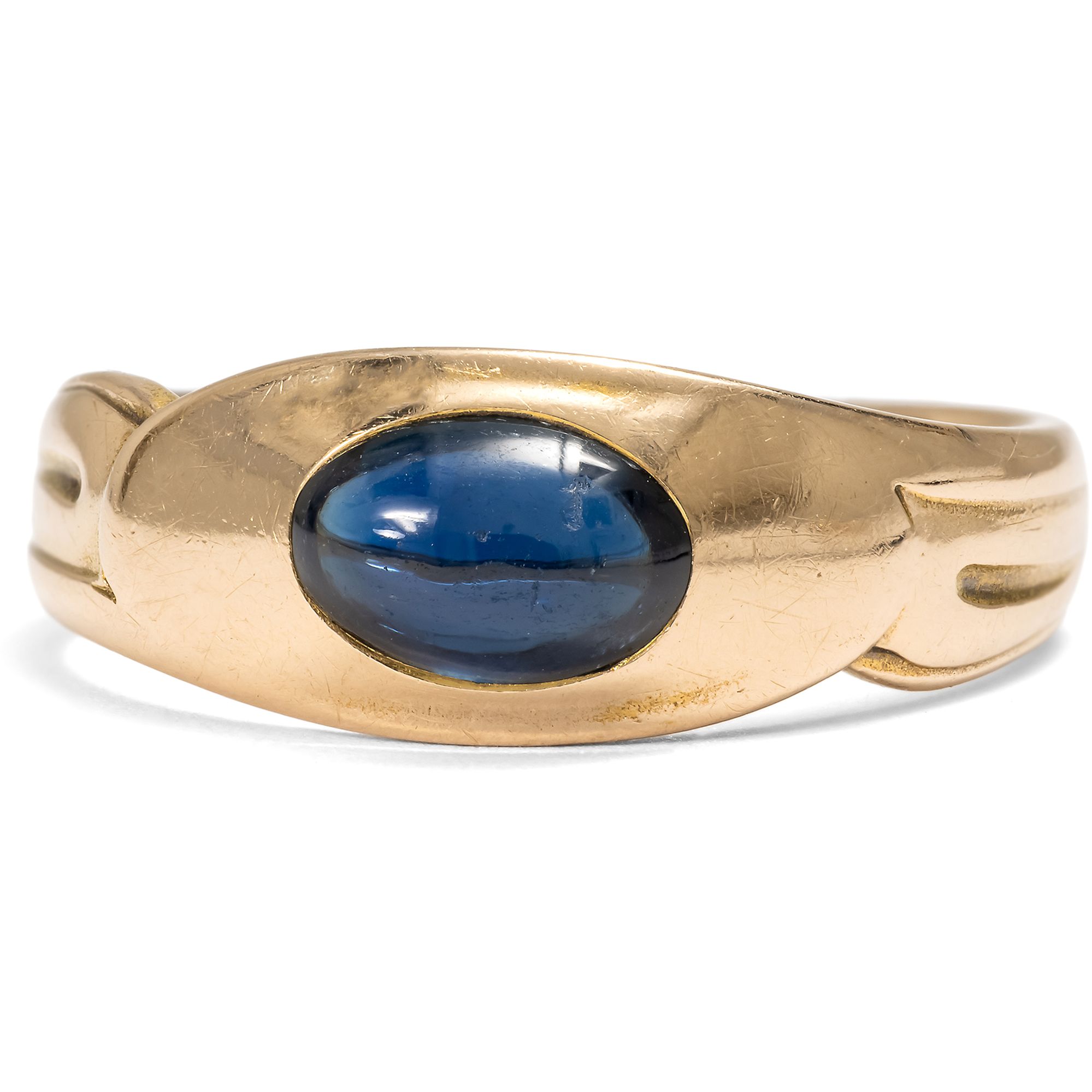 Antiker Ring mit Saphir in Gold, datiert Februar 1905 Antiker Ring mit Saphir in Gold, datiert Februar 1905