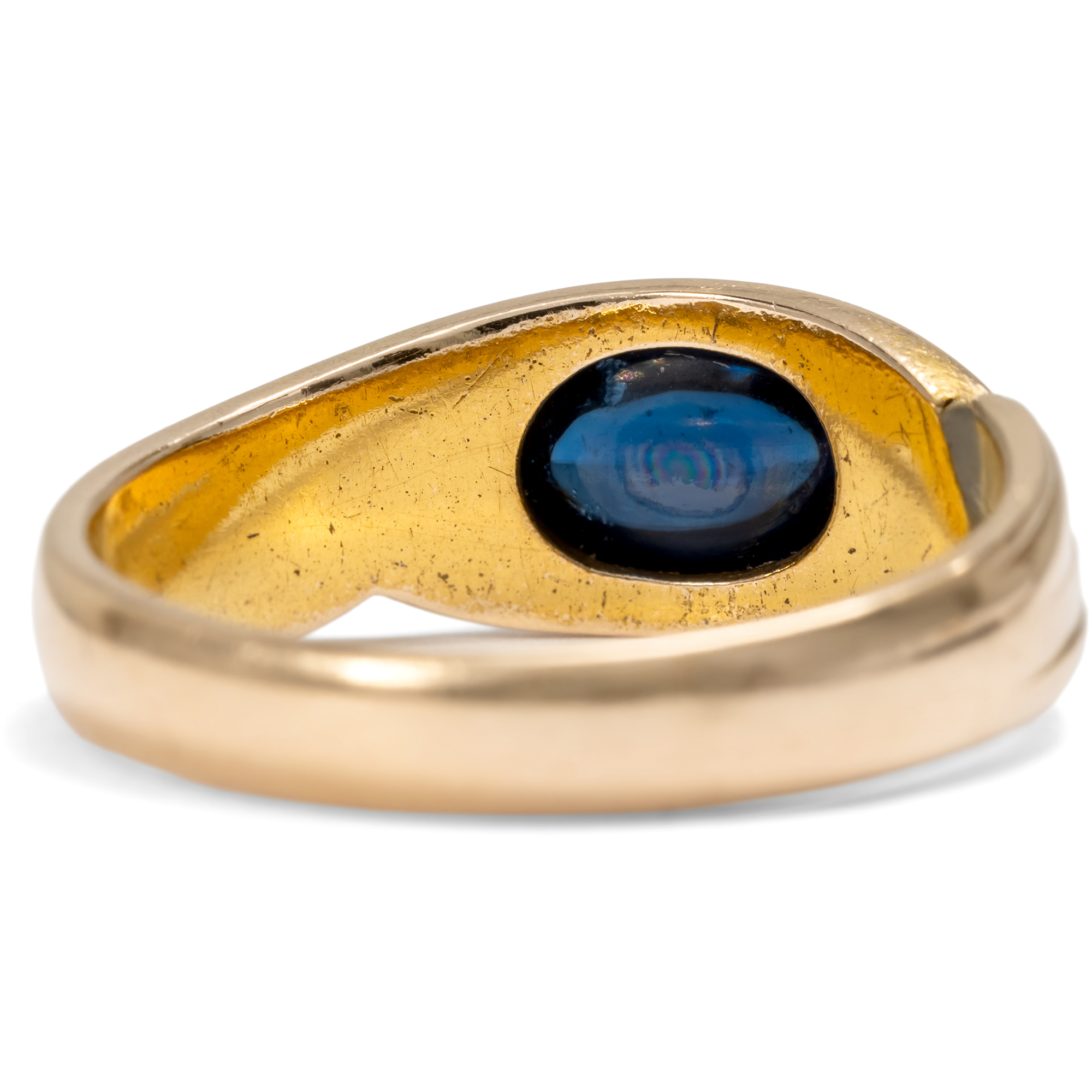 Antiker Ring mit Saphir in Gold, datiert Februar 1905 Antiker Ring mit Saphir in Gold, datiert Februar 1905
