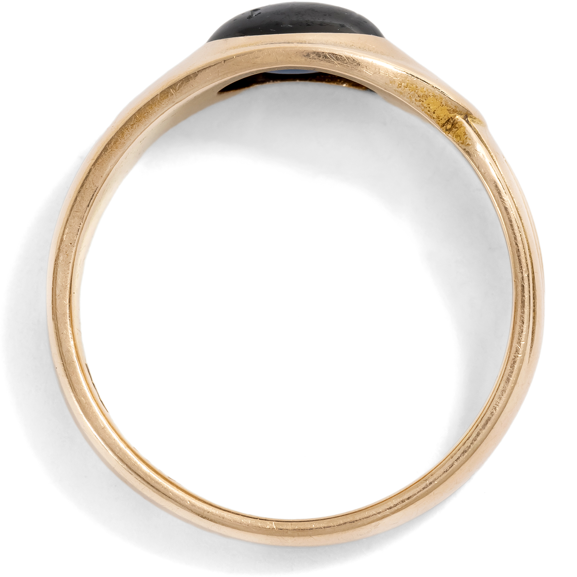 Antiker Ring mit Saphir in Gold, datiert Februar 1905 Antiker Ring mit Saphir in Gold, datiert Februar 1905