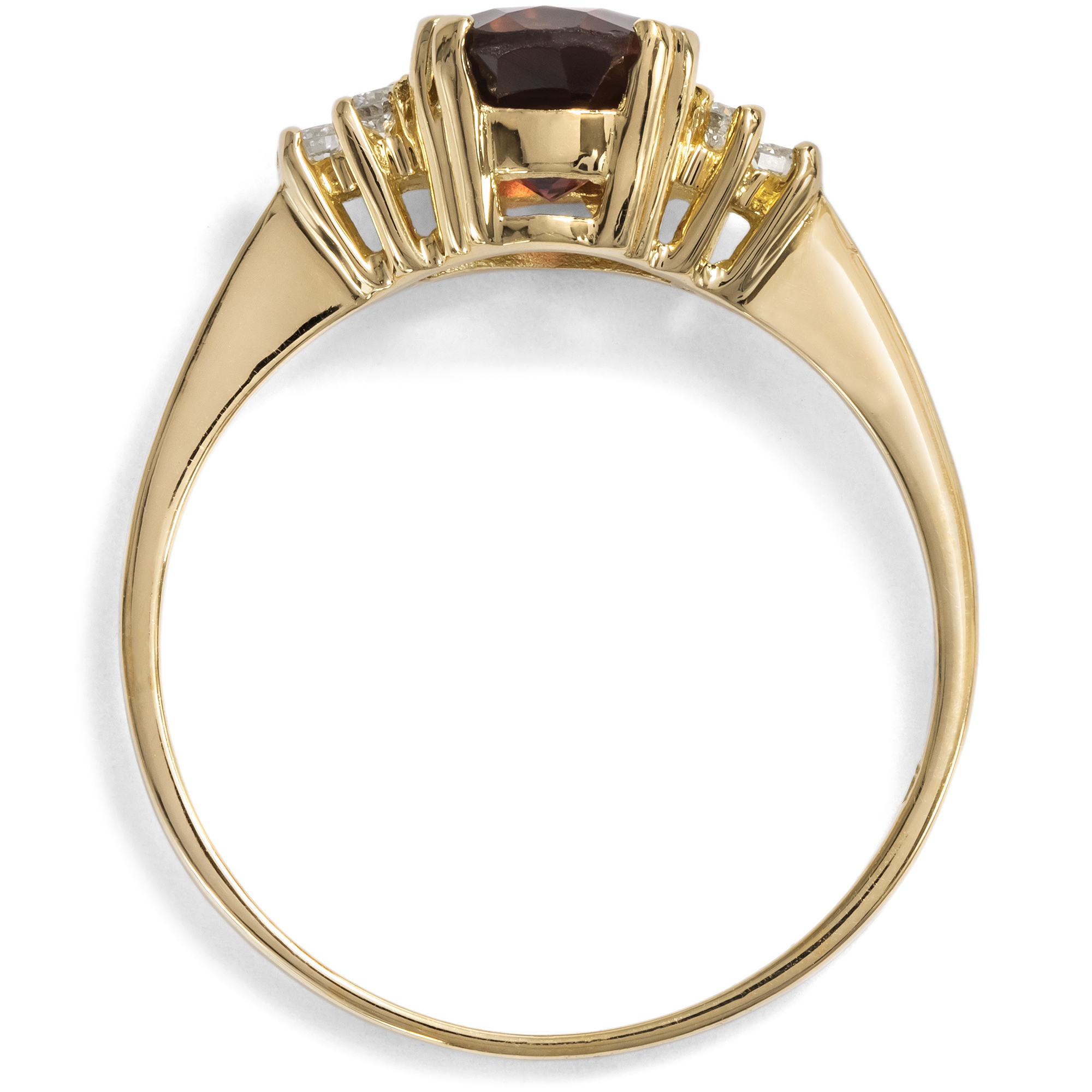 Feiner Ring mit rotem Turmalin & Diamanten in Gold aus unserer Werkstatt Feiner Ring mit rotem Turmalin & Diamanten in Gold aus unserer Werkstatt