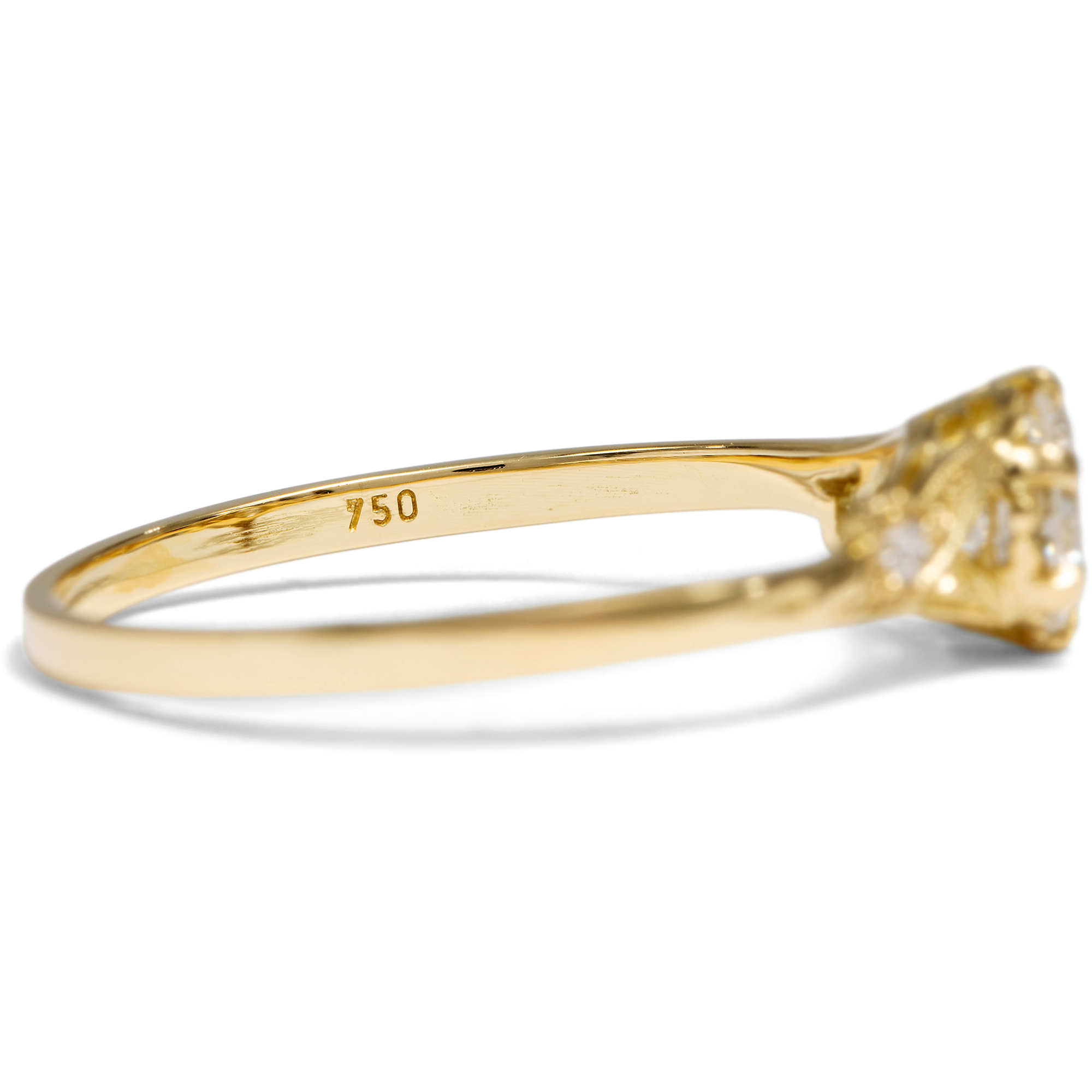 Delicate Ring with 0.58 Ct Brilliant in Yellow Gold from Our Workshop Delicate Ring with 0.58 Ct Brilliant in Yellow Gold from Our Workshop