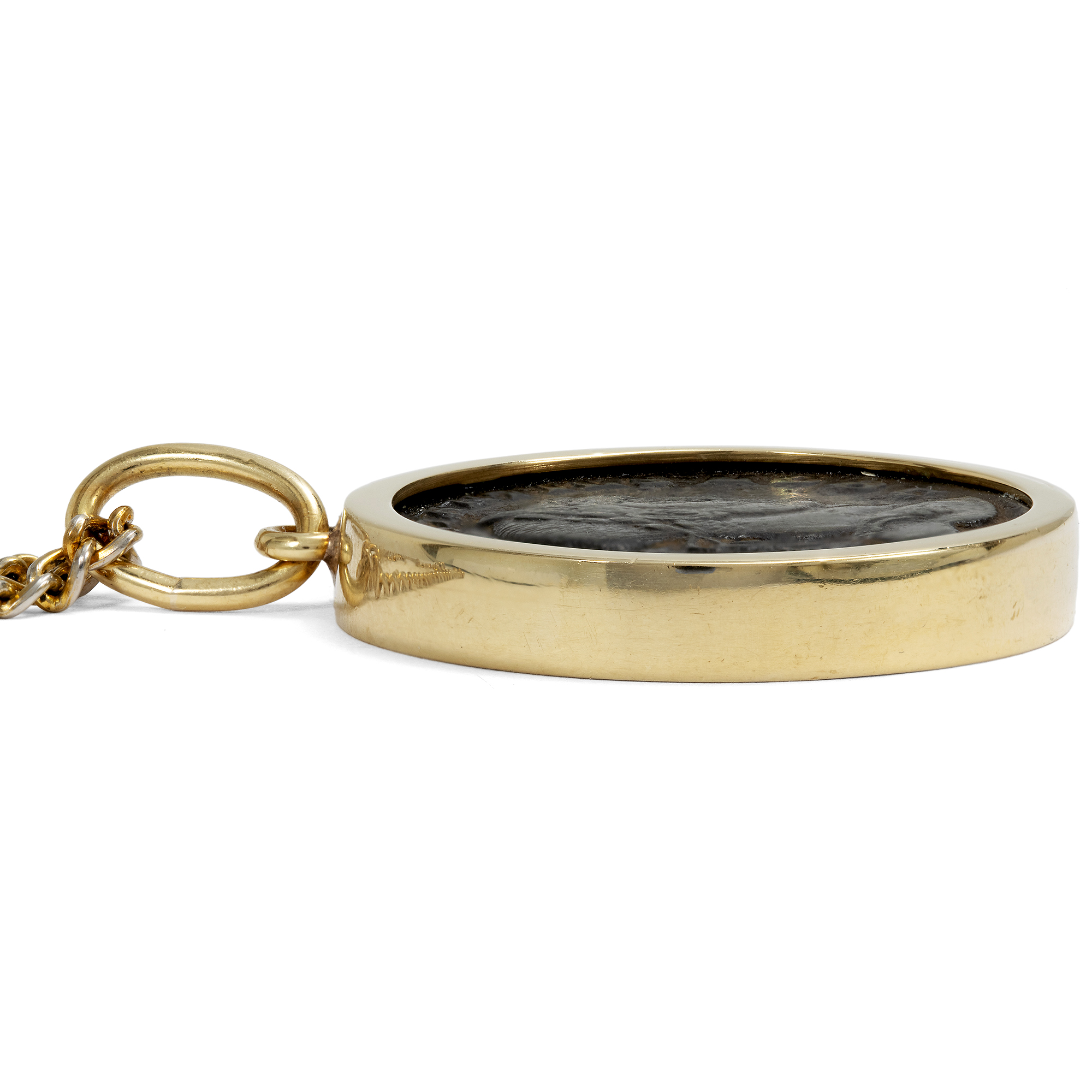 Pendant with Ancient Roman Coin of Constantius Chlorus in Gold, c. 1980 Pendant with Ancient Roman Coin of Constantius Chlorus in Gold, c. 1980