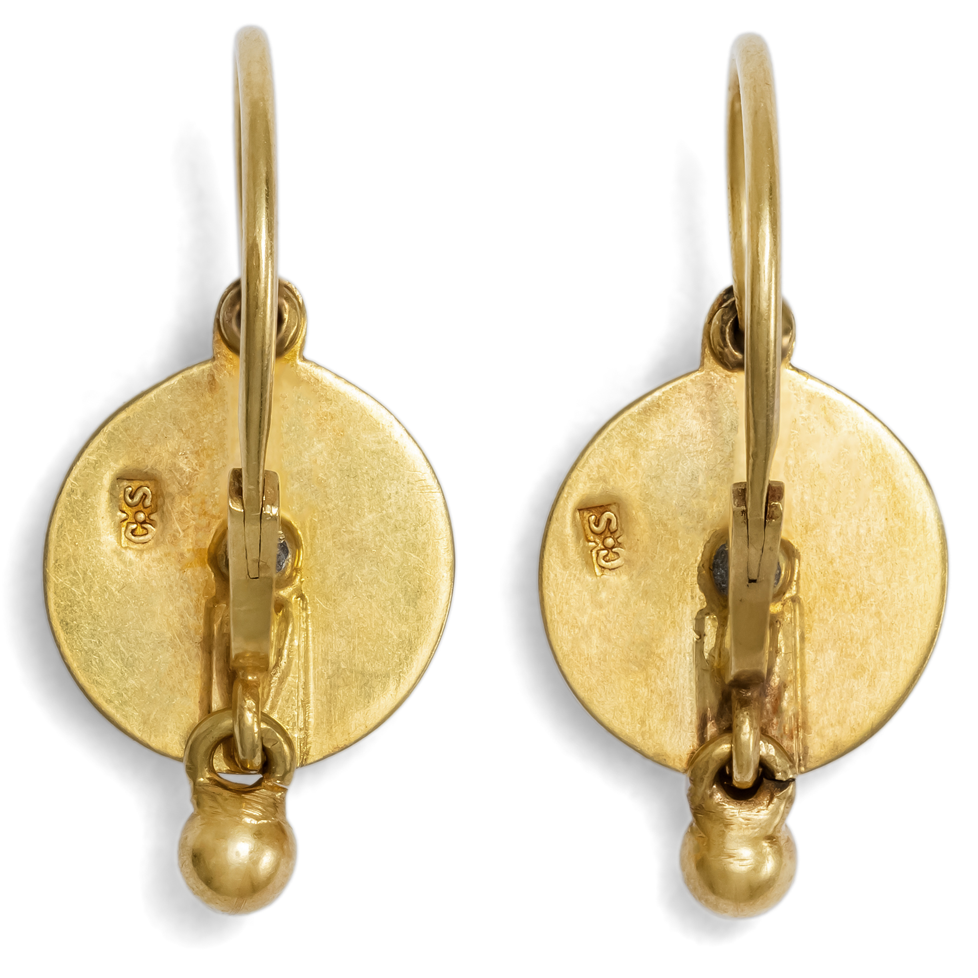 Zierliche antike Ohrringe mit Perlen in Gold, Österreich-Ungarn um 1900 Zierliche antike Ohrringe mit Perlen in Gold, Österreich-Ungarn um 1900