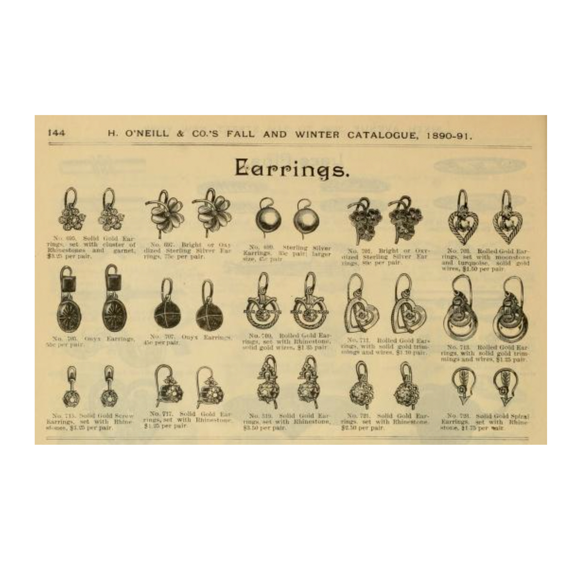 Antike Ohrringe mit Naturperlen & Diamantrosen in Gold, um 1890 Antike Ohrringe mit Naturperlen & Diamantrosen in Gold, um 1890