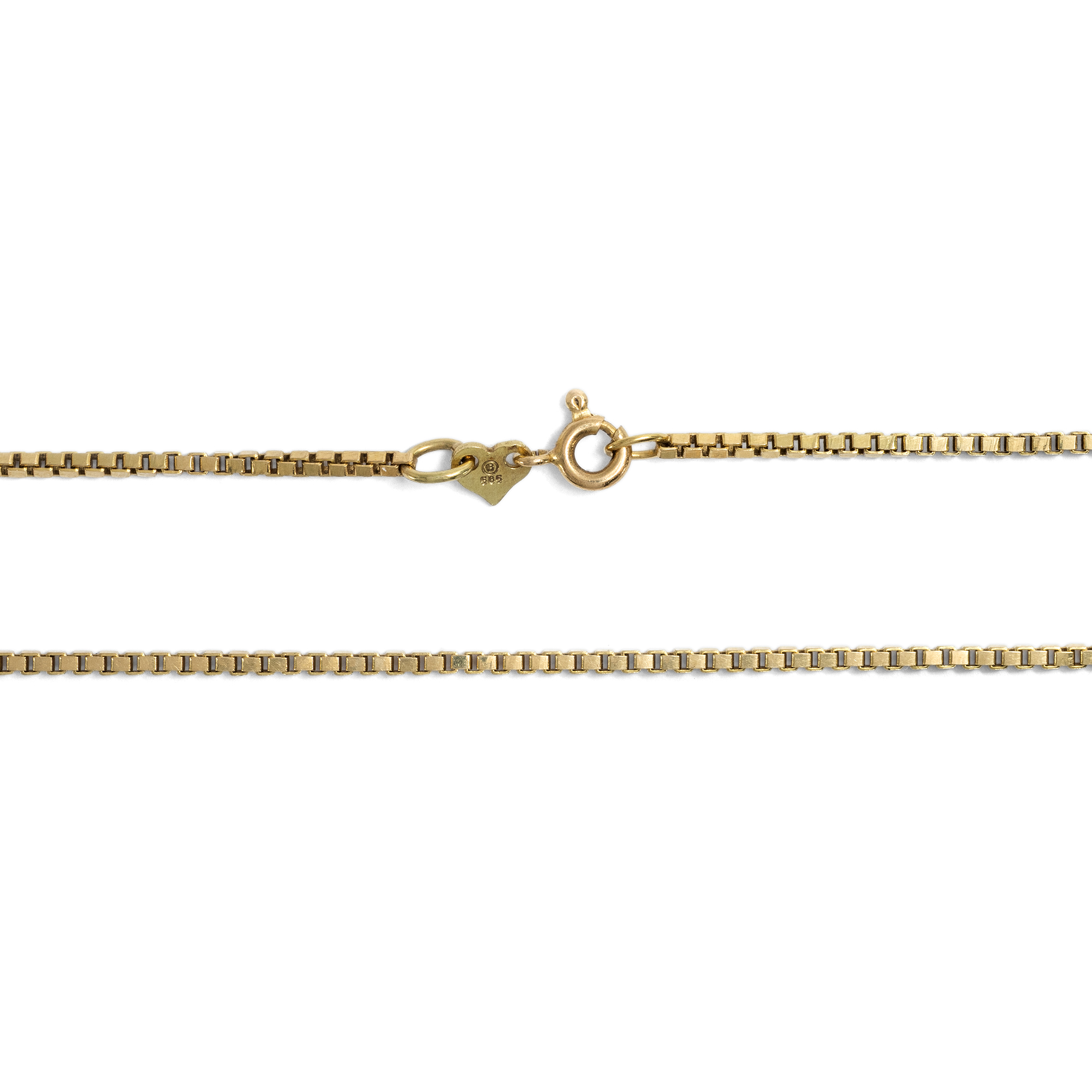 70 cm lange Vintage Venezianerkette aus Gelbgold, 2. Hälfte des 20. Jh. 70 cm lange Vintage Venezianerkette aus Gelbgold, 2. Hälfte des 20. Jh.