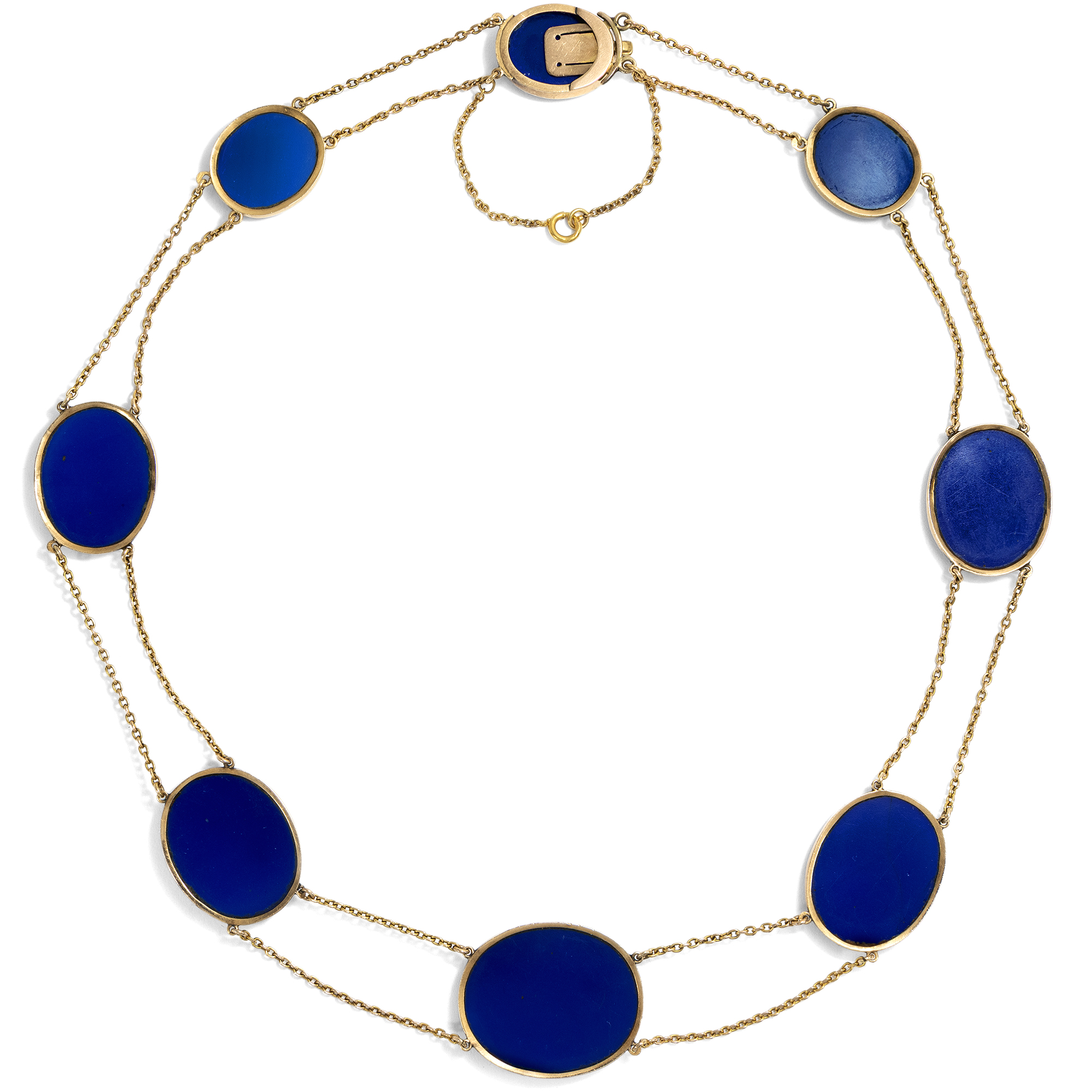 Exzeptionelles Collier mit acht Mikromosaiken in Gold, Rom um 1835 Exzeptionelles Collier mit acht Mikromosaiken in Gold, Rom um 1835