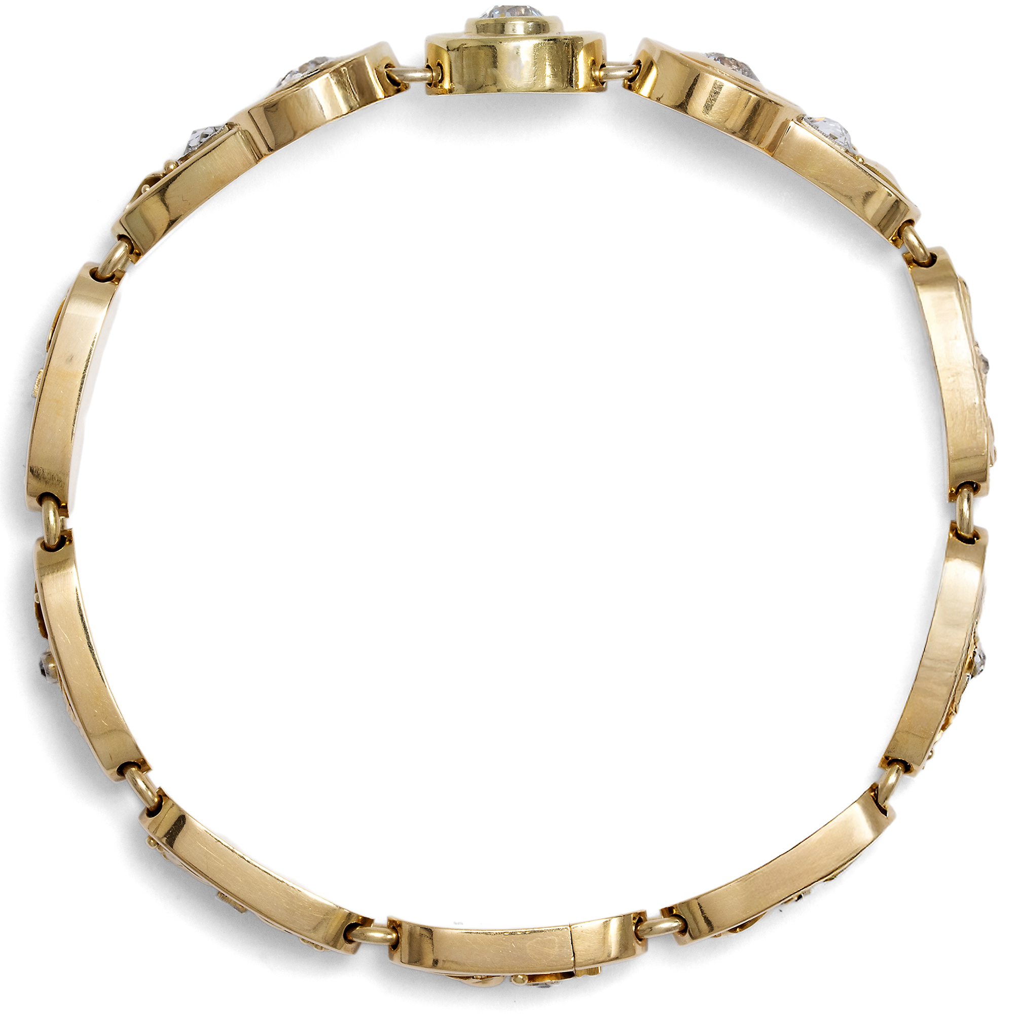 Kostbares Armband mit Diamanten in Gold, Henry Allerdings, Hamburg, 1920er Jahre Kostbares Armband mit Diamanten in Gold, Henry Allerdings, Hamburg, 1920er Jahre