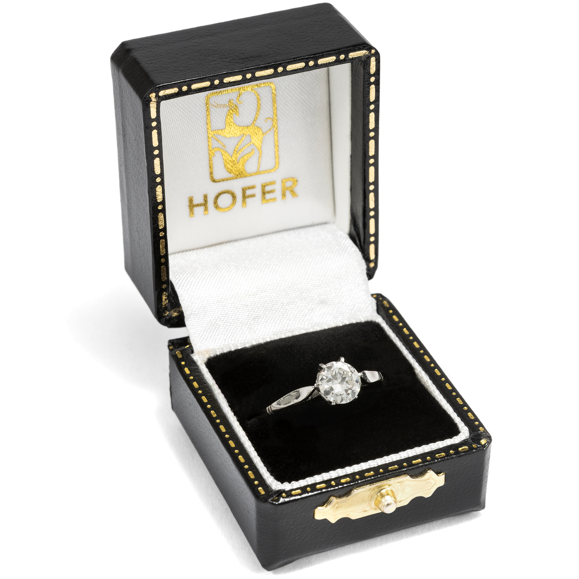 Classic Solitaire Ring With 0.76 Ct "Old European Cut" Diamond In Platinum, Circa 1925 Classic Solitaire Ring With 0.76 Ct "Old European Cut" Diamond In Platinum, Circa 1925