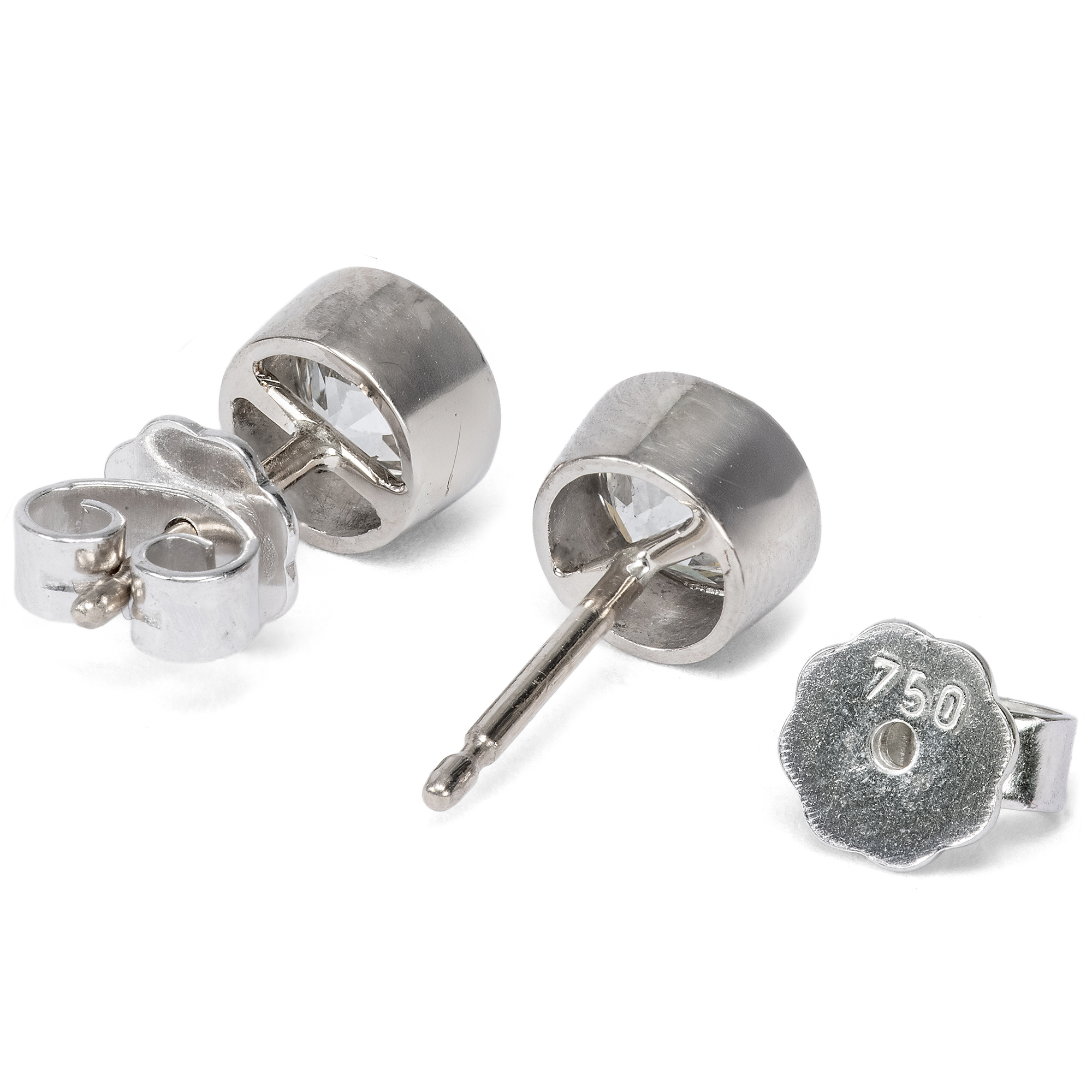 Funkelnde Ohrstecker mit 1,45 ct Diamanten im Altschliff, um 1925 & später Funkelnde Ohrstecker mit 1,45 ct Diamanten im Altschliff, um 1925 & später