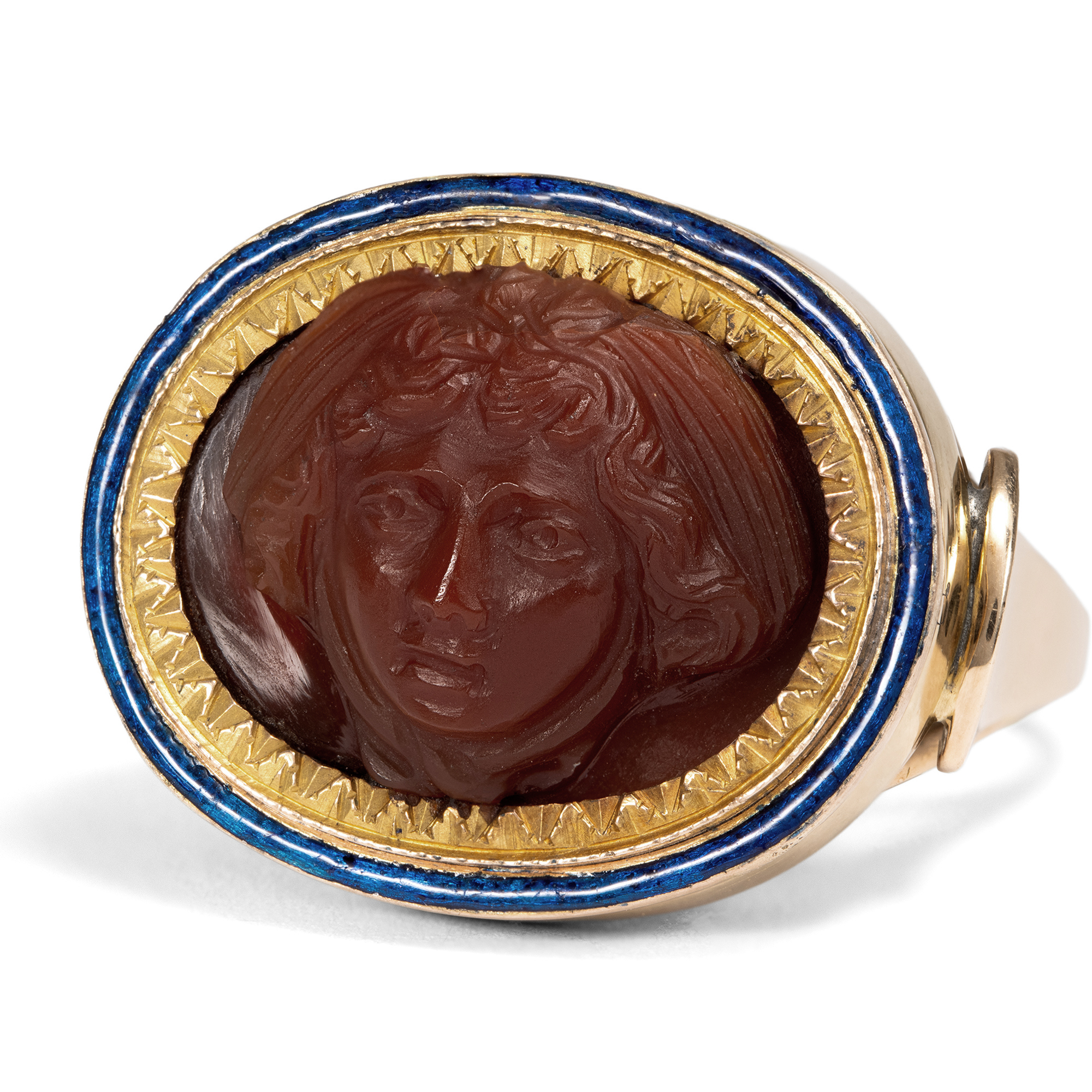Three-Dimensional Cameo of Medusa as a Gold Ring, c. 1820 & later Three-Dimensional Cameo of Medusa as a Gold Ring, c. 1820 & later