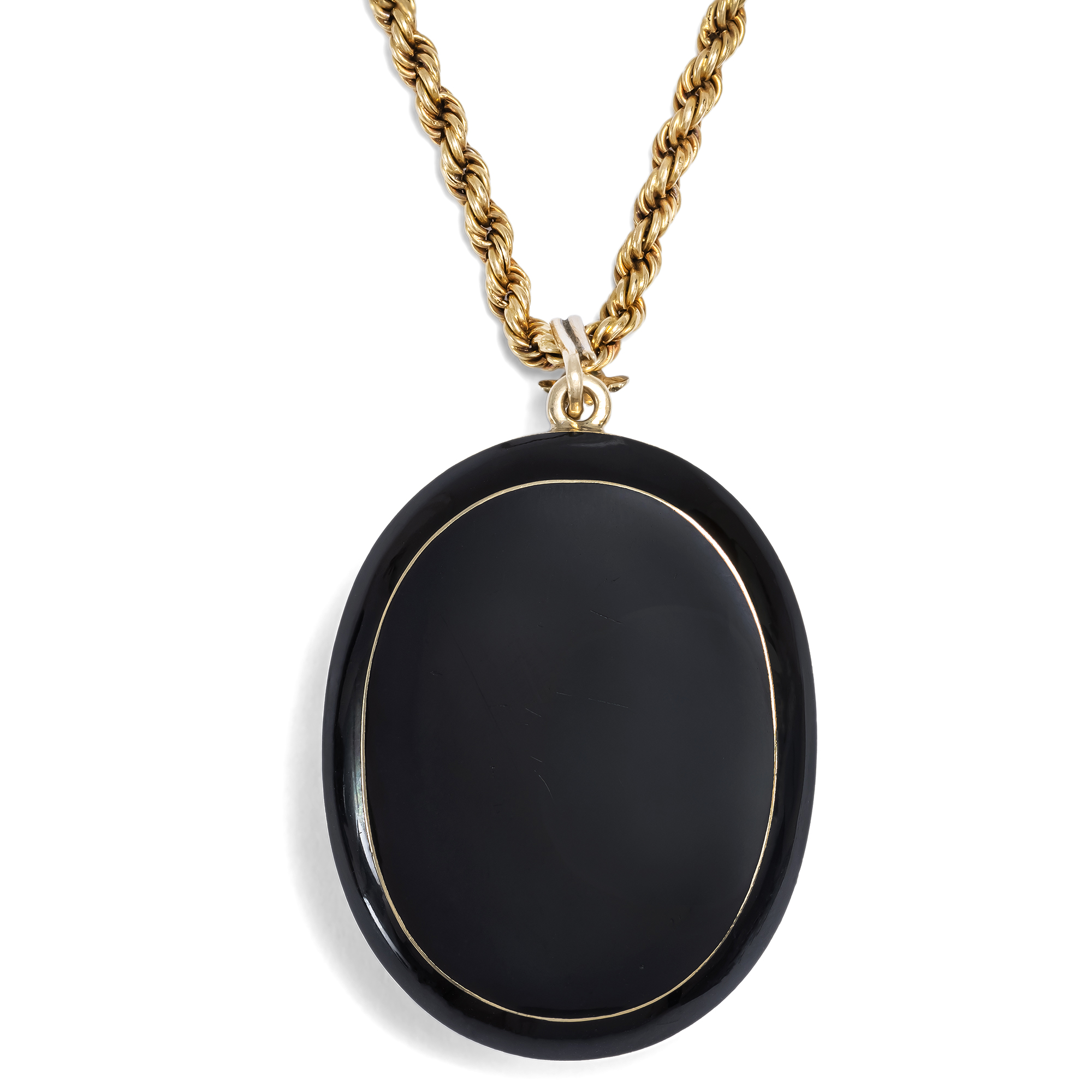 Large Gold Locket with an “Old Mine Cut” Diamond, c. 1870 Large Gold Locket with an “Old Mine Cut” Diamond, c. 1870