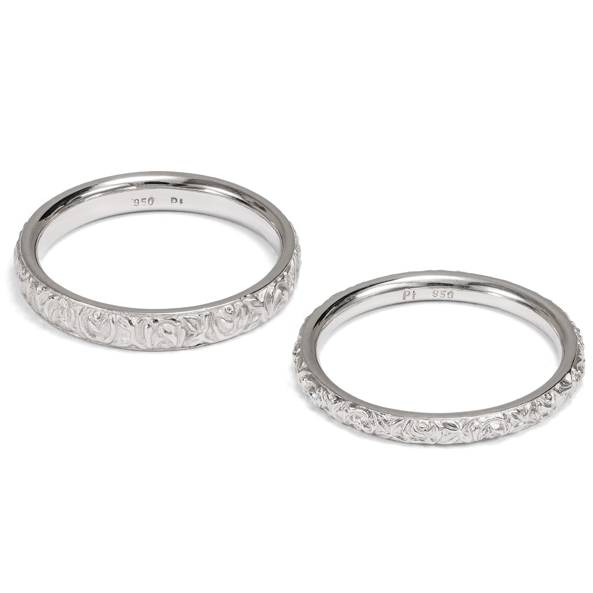 Romantic Platinum Wedding Bands from Our Workshop Romantic Platinum Wedding Bands from Our Workshop