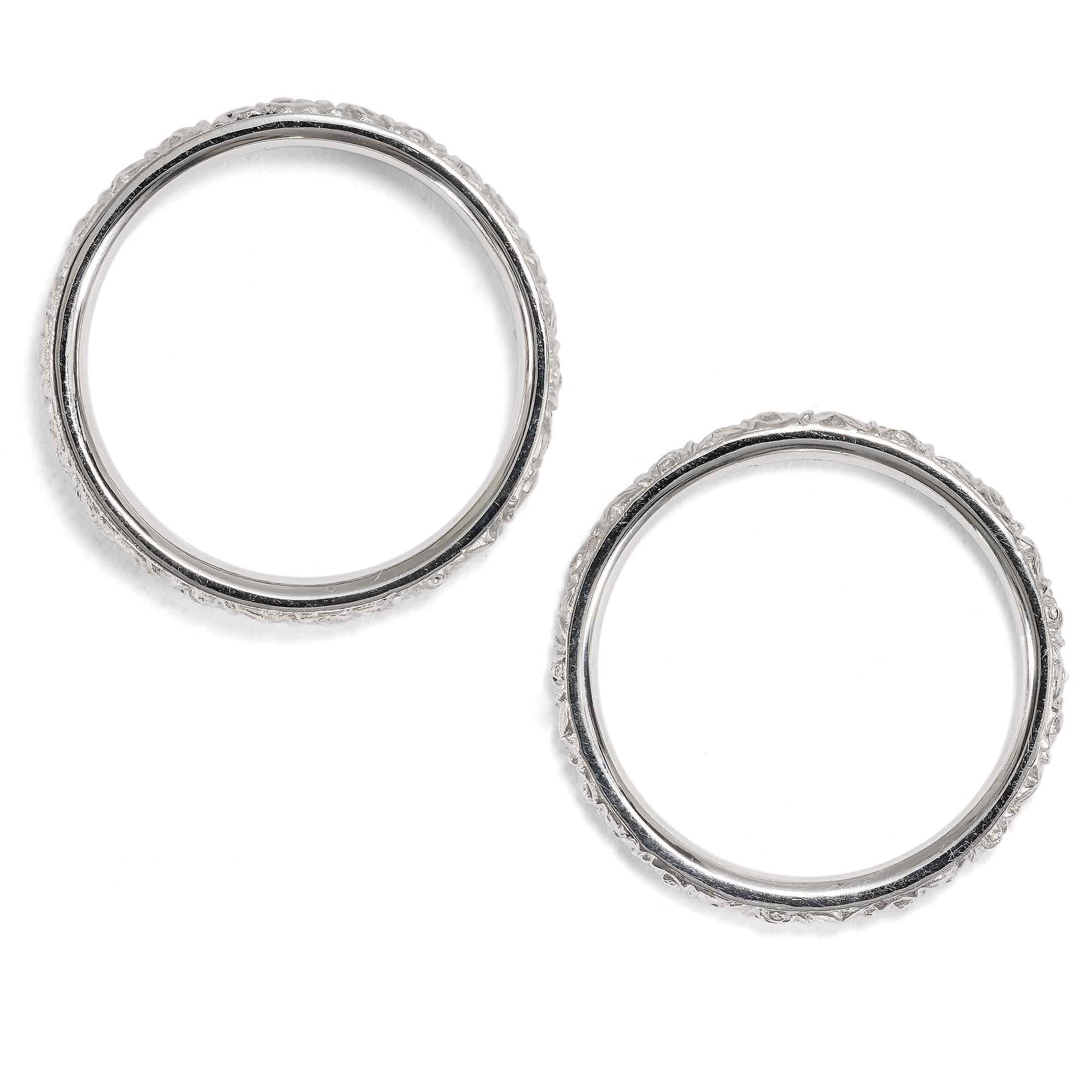 Romantic Platinum Wedding Bands from Our Workshop Romantic Platinum Wedding Bands from Our Workshop