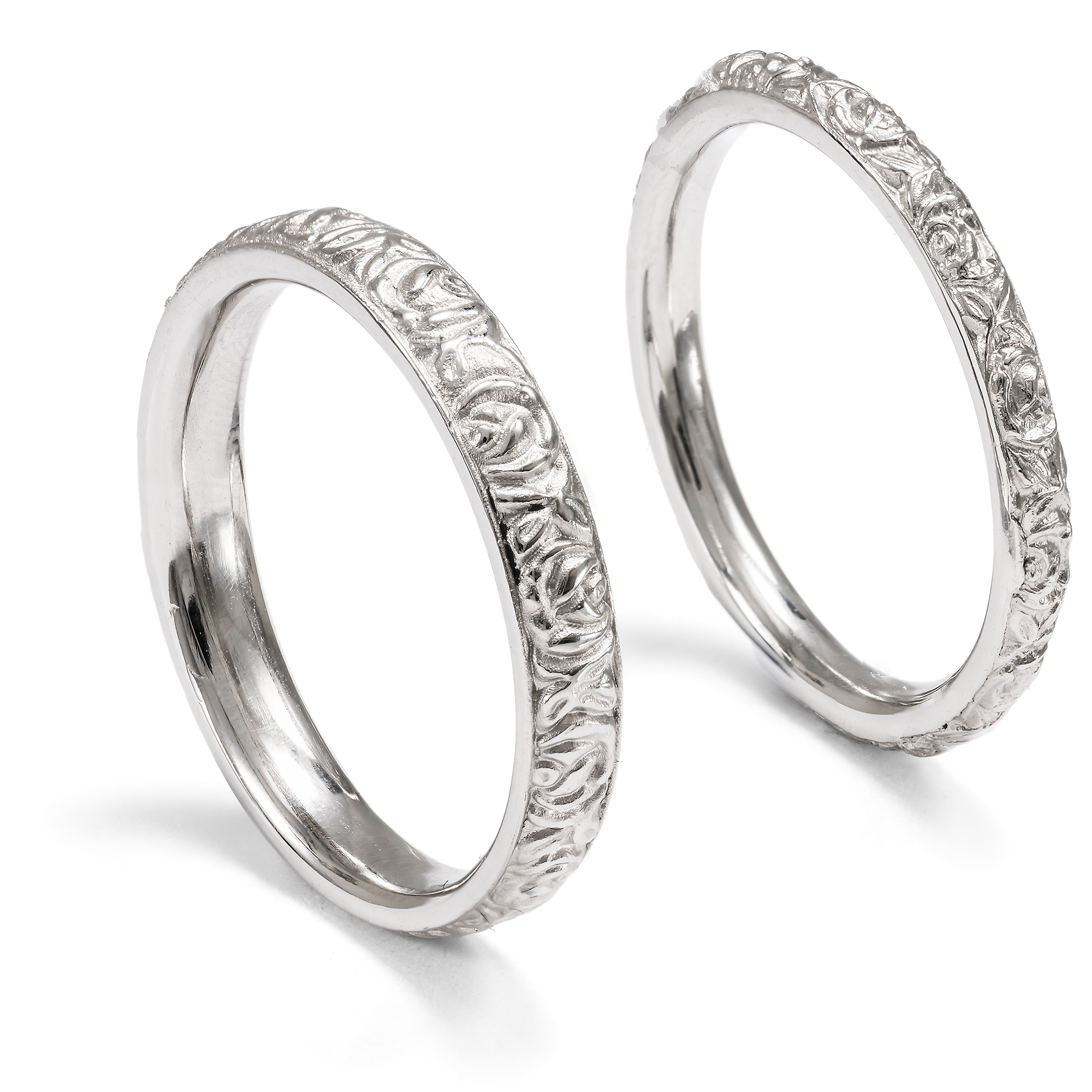 Romantic Platinum Wedding Bands from Our Workshop Romantic Platinum Wedding Bands from Our Workshop