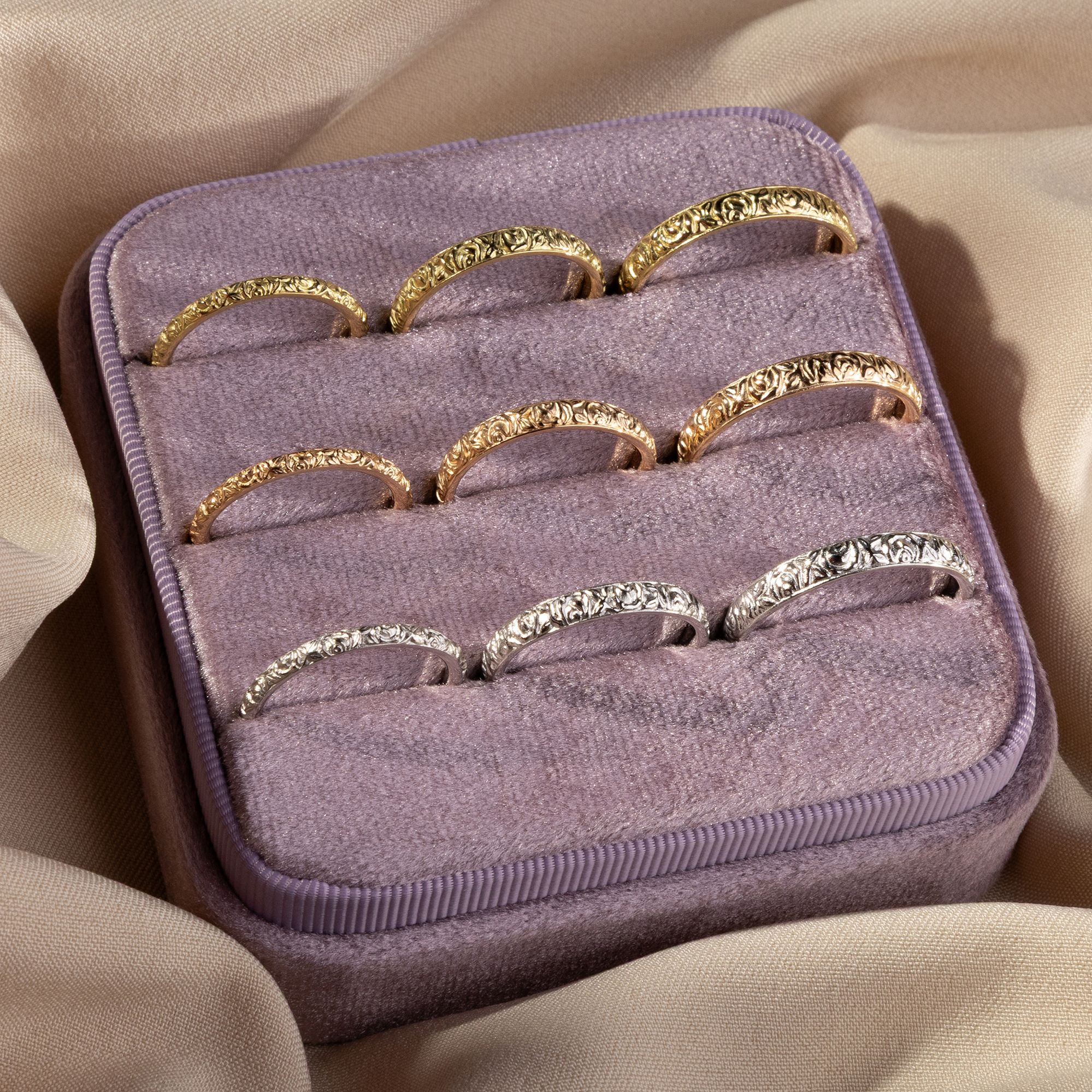 Romantic Platinum Wedding Bands from Our Workshop Romantic Platinum Wedding Bands from Our Workshop