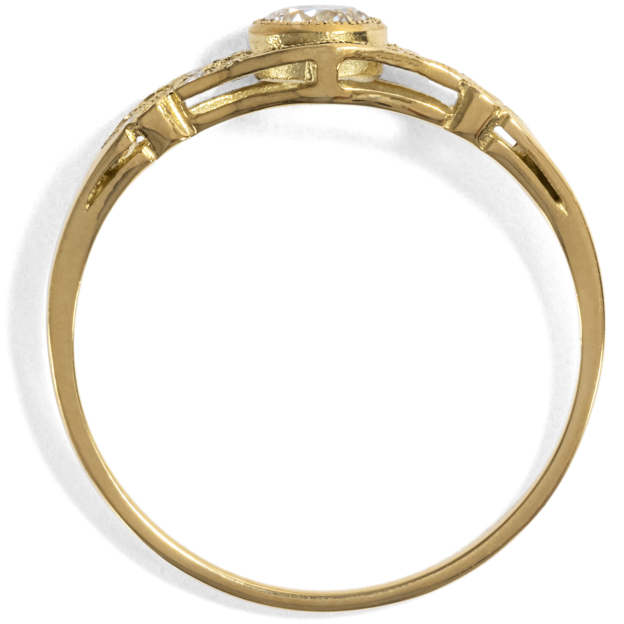 Ungetragener Ring mit lupenreinem 0,30 ct GIA Brillant in Gold aus unserer Werkstatt Ungetragener Ring mit lupenreinem 0,30 ct GIA Brillant in Gold aus unserer Werkstatt