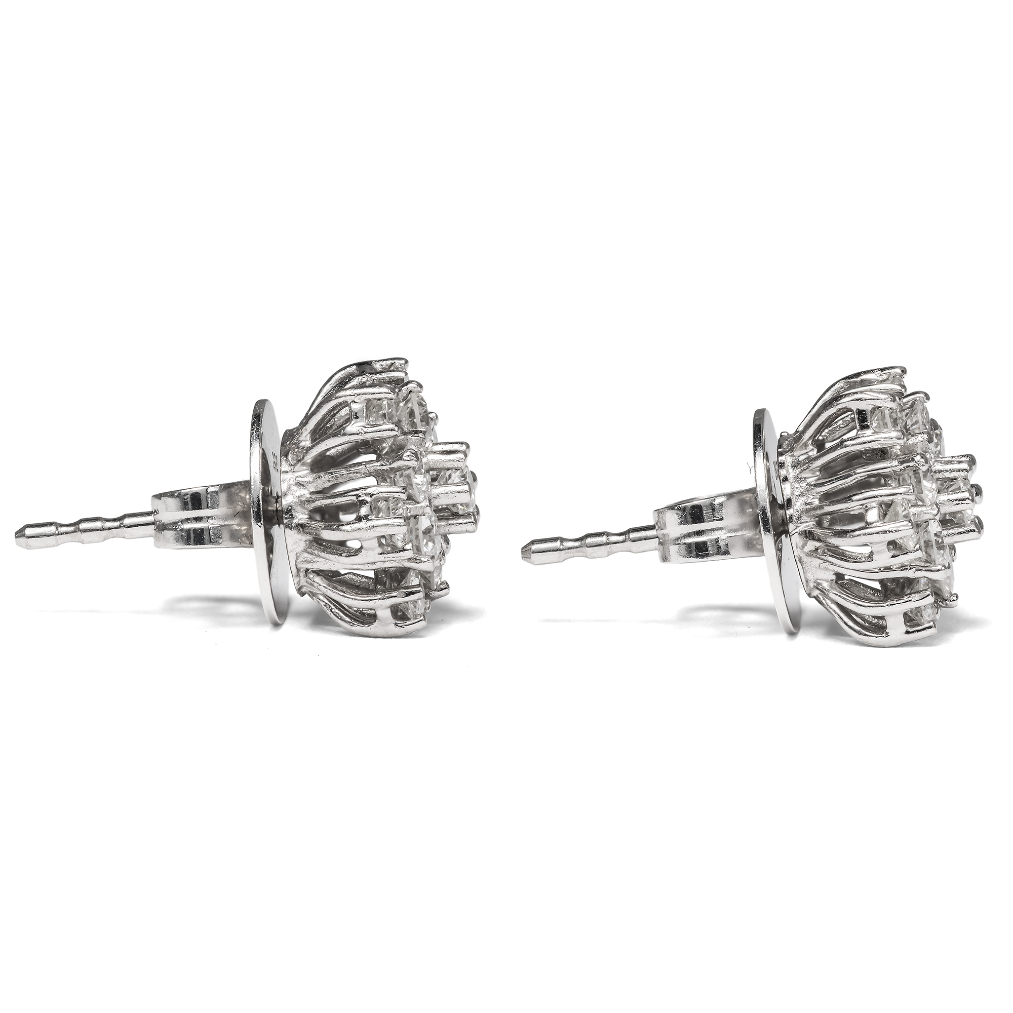 Bezaubernde vintage Ohrstecker mit 1,16 ct Brillanten in Weißgold, um 1985 Bezaubernde vintage Ohrstecker mit 1,16 ct Brillanten in Weißgold, um 1985