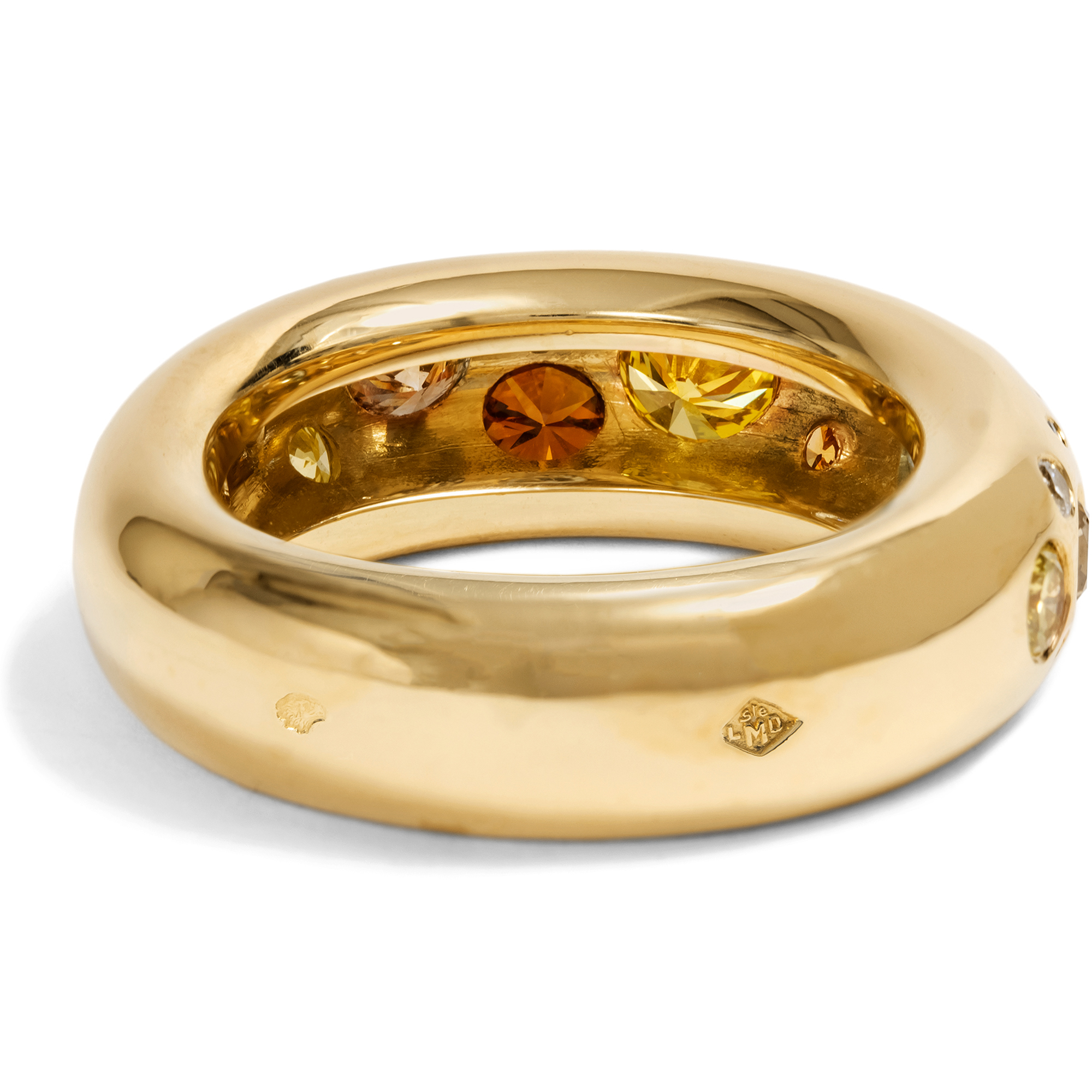 Vintage Ring mit 2,40 ct farbigen Diamanten in Gold von Cartier, Paris 1993 & später Vintage Ring mit 2,40 ct farbigen Diamanten in Gold von Cartier, Paris 1993 & später