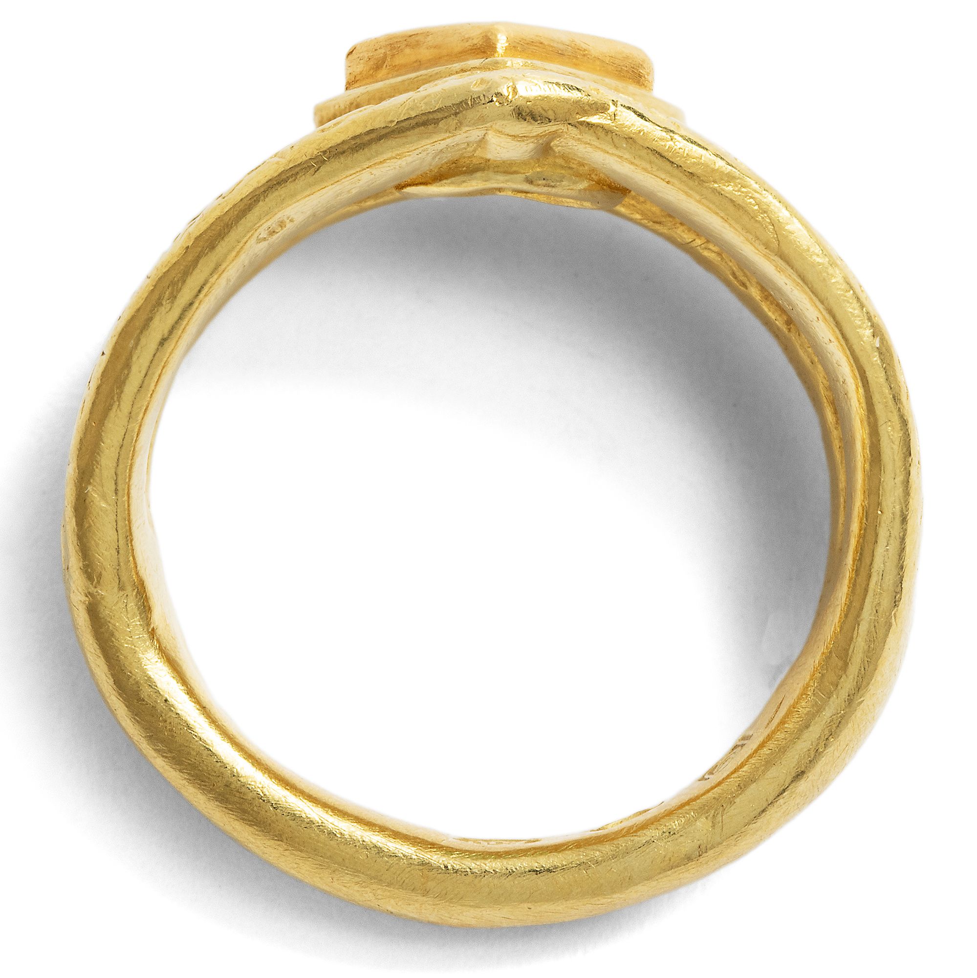 Edler vintage Ring mit Smaragd in hochkarätigem Gold, um 1995 Edler vintage Ring mit Smaragd in hochkarätigem Gold, um 1995