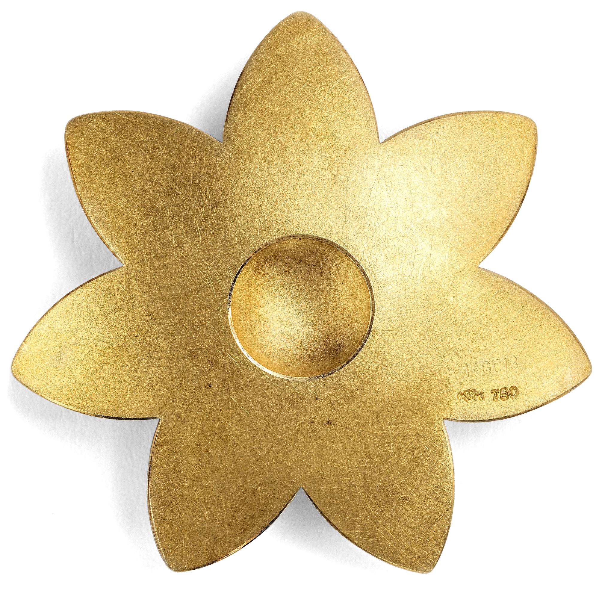 Moderner Anhänger aus Gold mit Brillant, Niessing um 2000 Moderner Anhänger aus Gold mit Brillant, Niessing um 2000