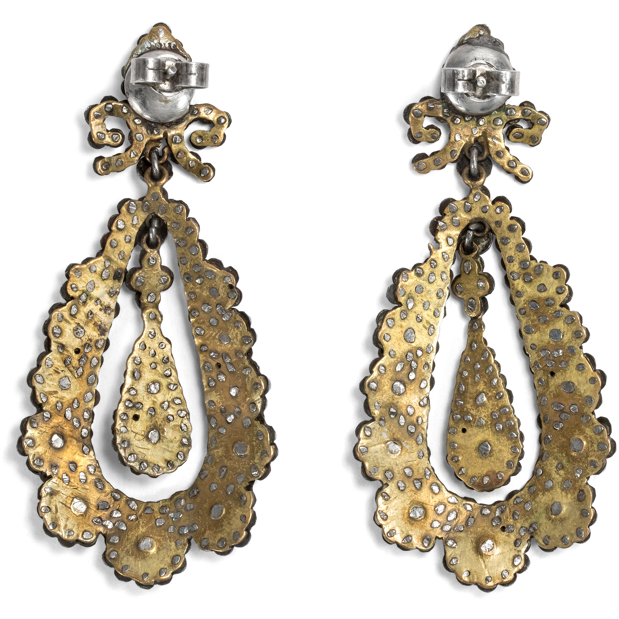 Elegante „Cut Steel“-Ohrringe des Klassizismus, um 1820 Elegante „Cut Steel“-Ohrringe des Klassizismus, um 1820