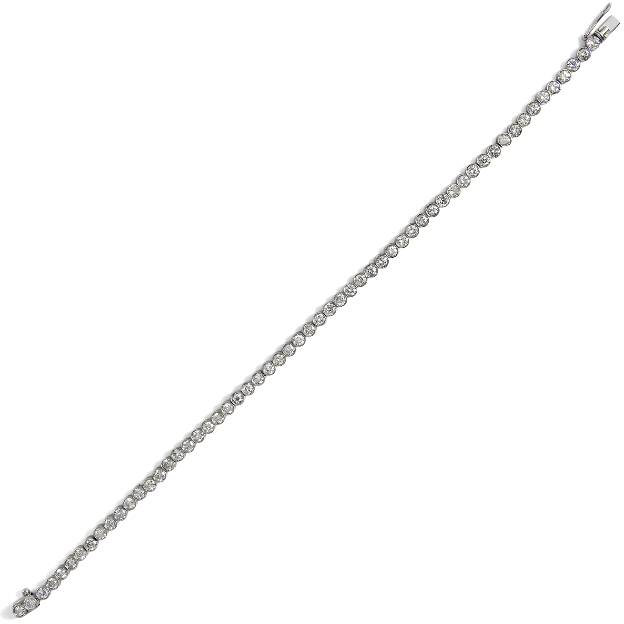 Vintage Armband mit 3,80 ct ct Brillanten in Platin, um 1985 Vintage Armband mit 3,80 ct ct Brillanten in Platin, um 1985