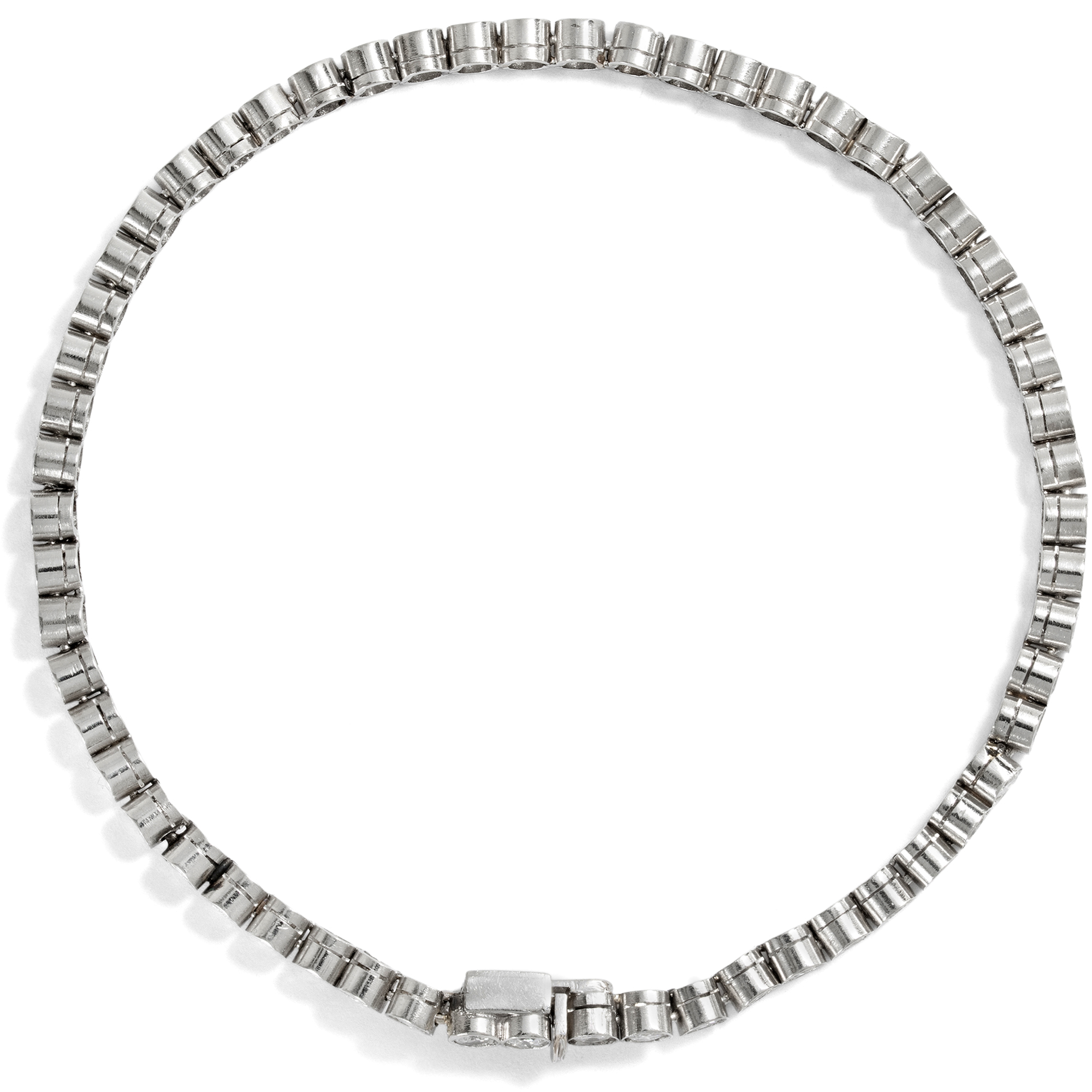 Vintage Armband mit 3,80 ct ct Brillanten in Platin, um 1985 Vintage Armband mit 3,80 ct ct Brillanten in Platin, um 1985