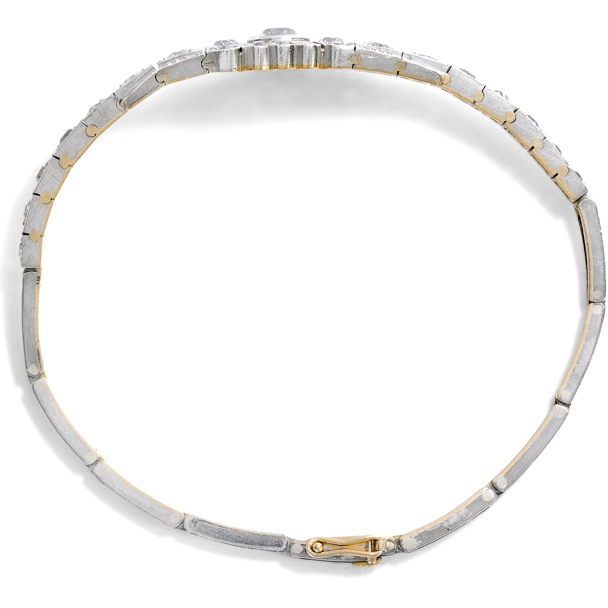 Prachtvolles Diamant-Armband in Silber auf Gold, St. Petersburg, 1927 Prachtvolles Diamant-Armband in Silber auf Gold, St. Petersburg, 1927