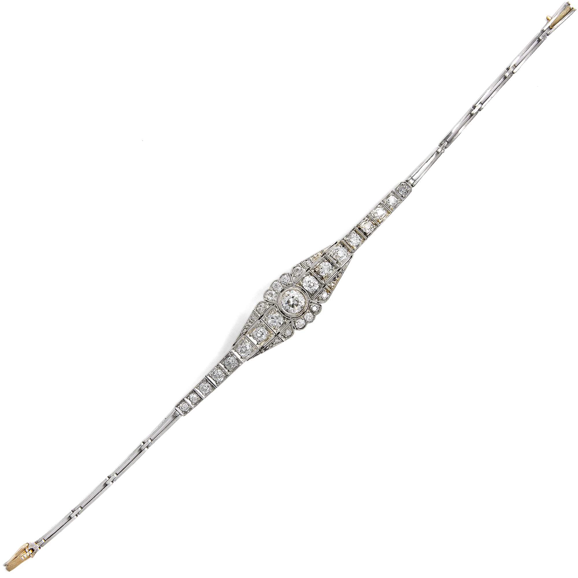 Prachtvolles Diamant-Armband in Silber auf Gold, St. Petersburg, 1927 Prachtvolles Diamant-Armband in Silber auf Gold, St. Petersburg, 1927
