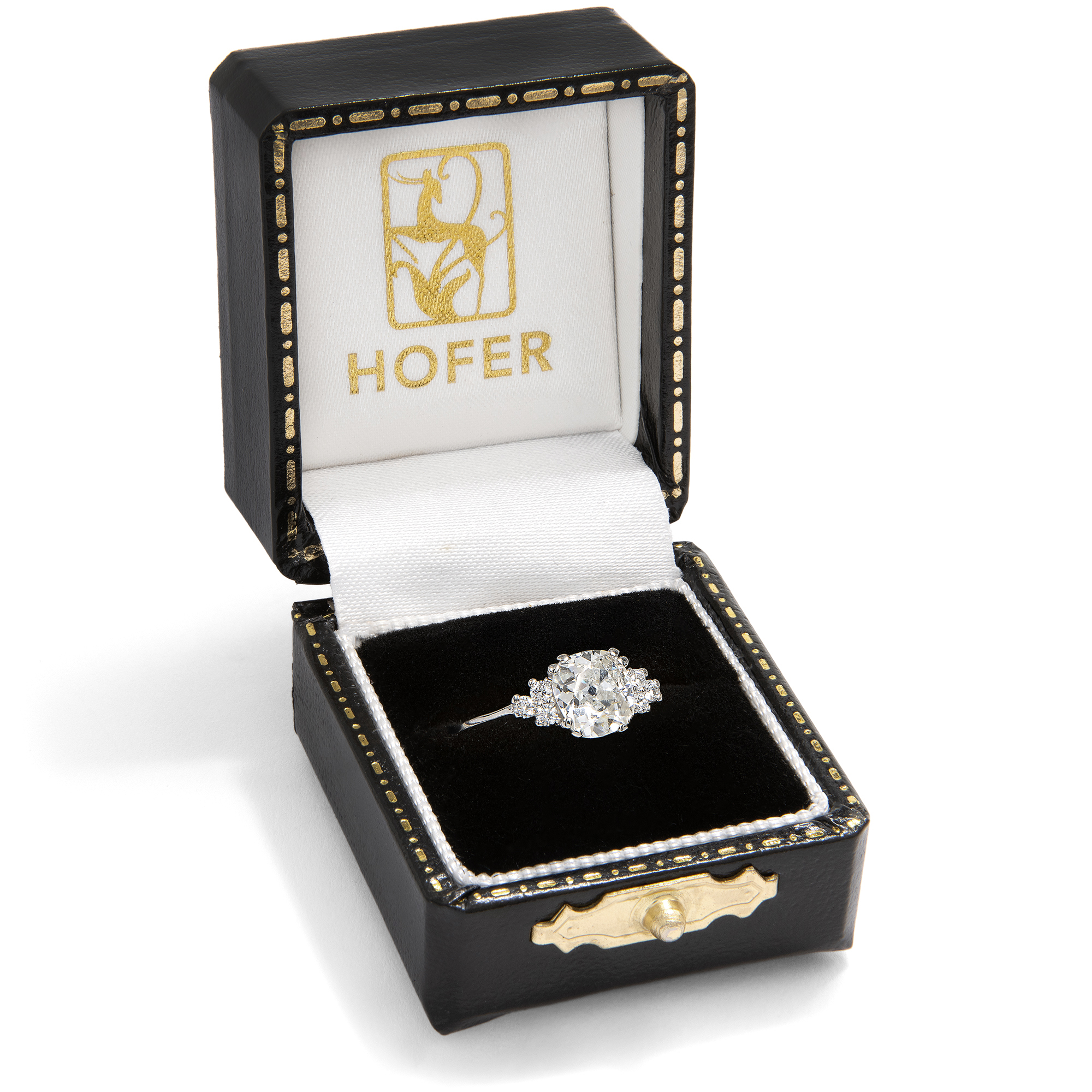 Feiner Ring mit antikem 1,03 ct „Old Mine Cut“ Diamant in Platin, aus unserer Werkstatt Feiner Ring mit antikem 1,03 ct „Old Mine Cut“ Diamant in Platin, aus unserer Werkstatt