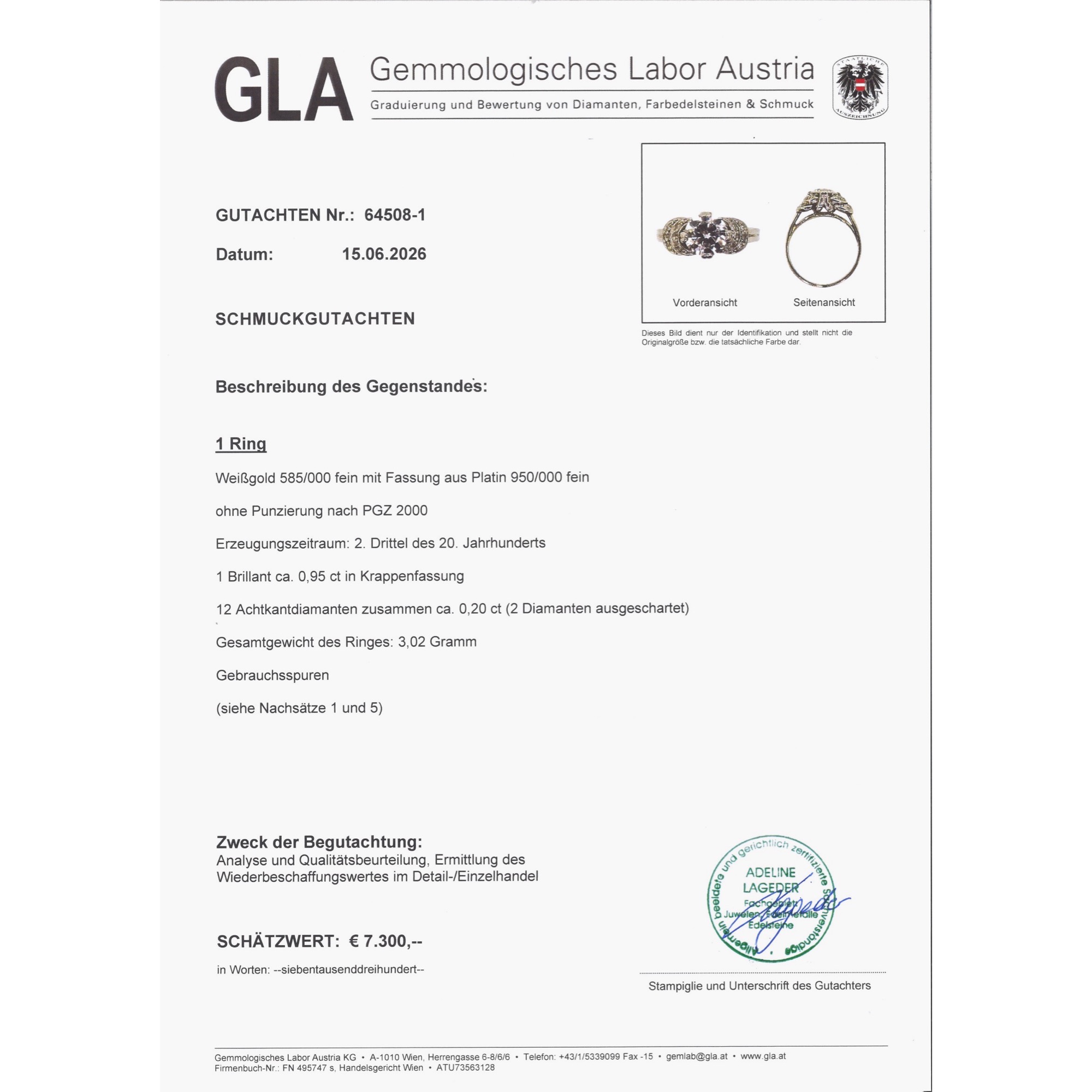 Wunderbarer antiker Diamantring aus Weißgold und Platin um 1935 Wunderbarer antiker Diamantring aus Weißgold und Platin um 1935