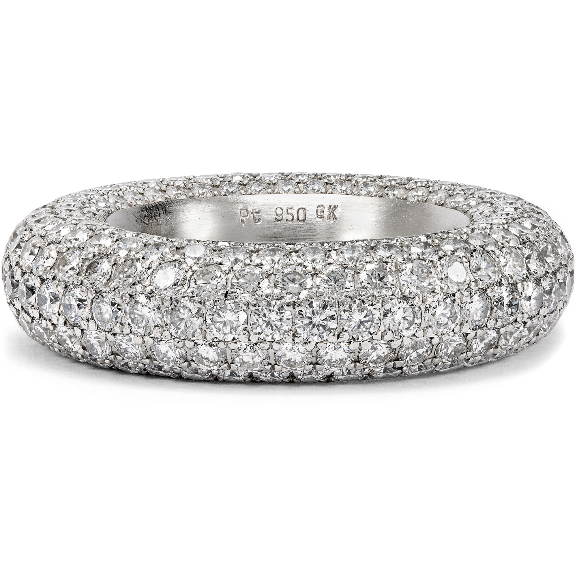 Prachtvoller Ring mit 367 Brillanten in Platin von Günter Krauss, Stuttgart um 1990 Prachtvoller Ring mit 367 Brillanten in Platin von Günter Krauss, Stuttgart um 1990
