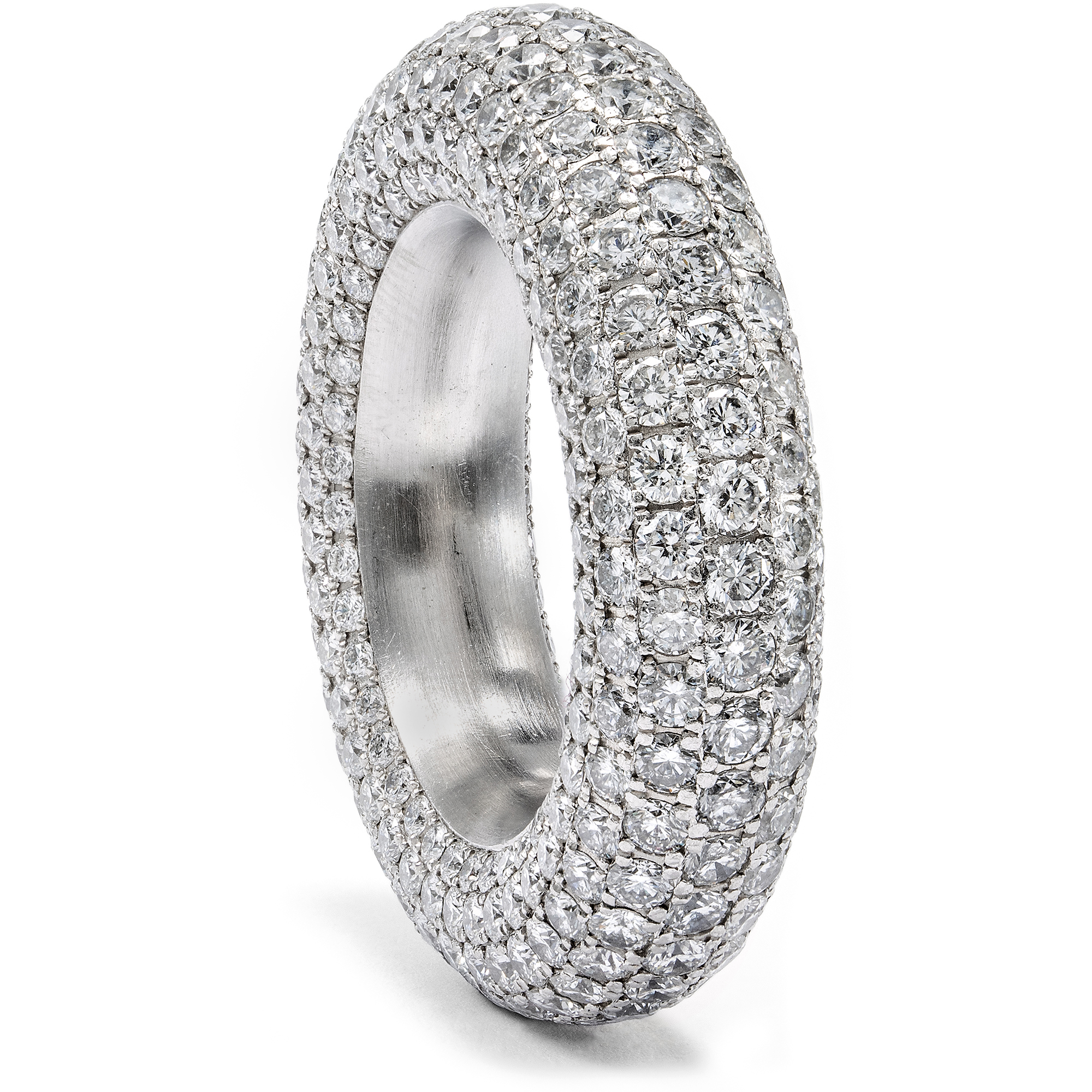 Prachtvoller Ring mit 367 Brillanten in Platin von Günter Krauss, Stuttgart um 1990 Prachtvoller Ring mit 367 Brillanten in Platin von Günter Krauss, Stuttgart um 1990