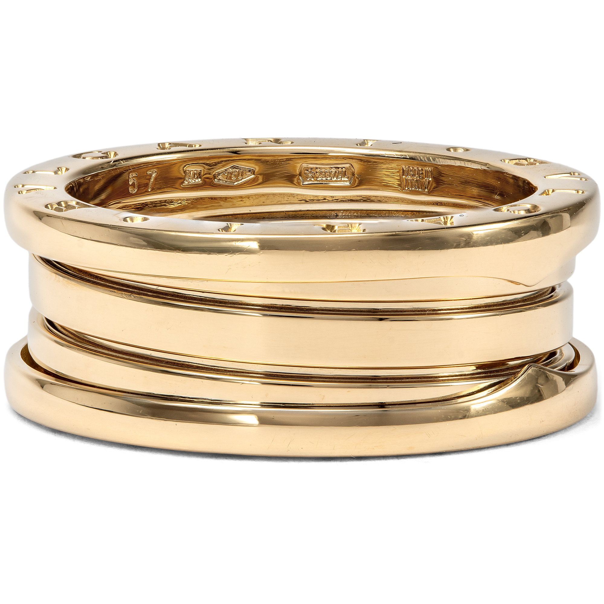 Mittelbreiter vintage Ring von BVLGARI aus Gelbgold, RW 57, um 2010 Mittelbreiter vintage Ring von BVLGARI aus Gelbgold, RW 57, um 2010