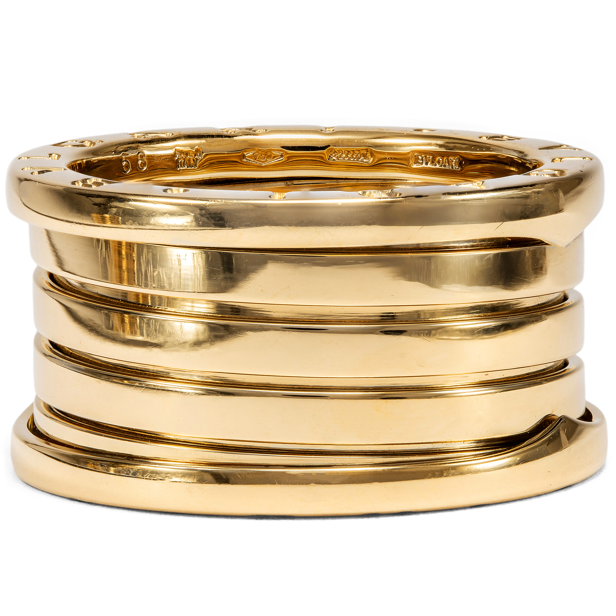 Breiter vintage Ring von BVLGARI aus Gelbgold, RW 58, um 2010 Breiter vintage Ring von BVLGARI aus Gelbgold, RW 58, um 2010