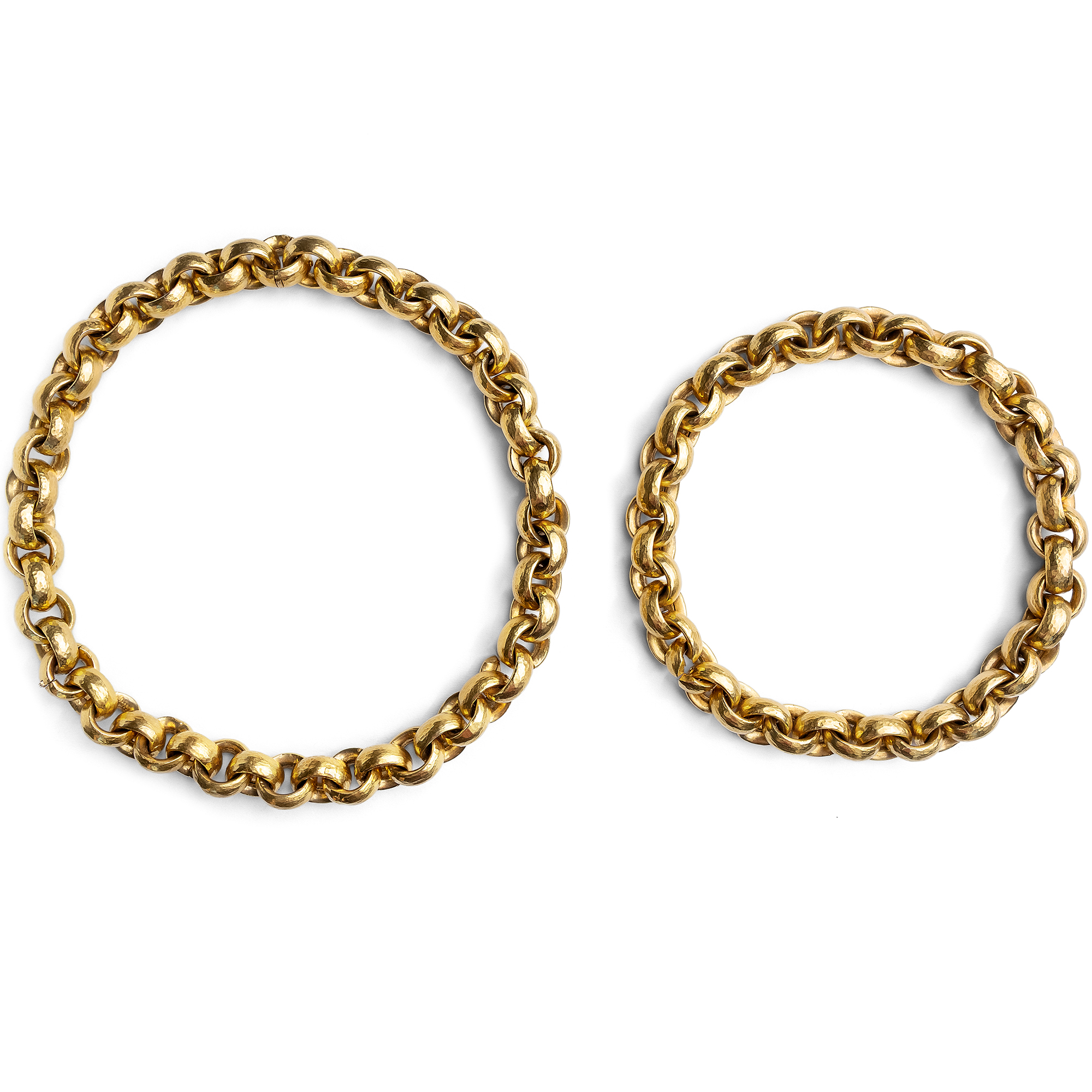Fabelhafte, wandelbare Kette mit Armbändern aus 936 Gramm 18-karätigem Gold, um 1985 Fabelhafte, wandelbare Kette mit Armbändern aus 936 Gramm 18-karätigem Gold, um 1985