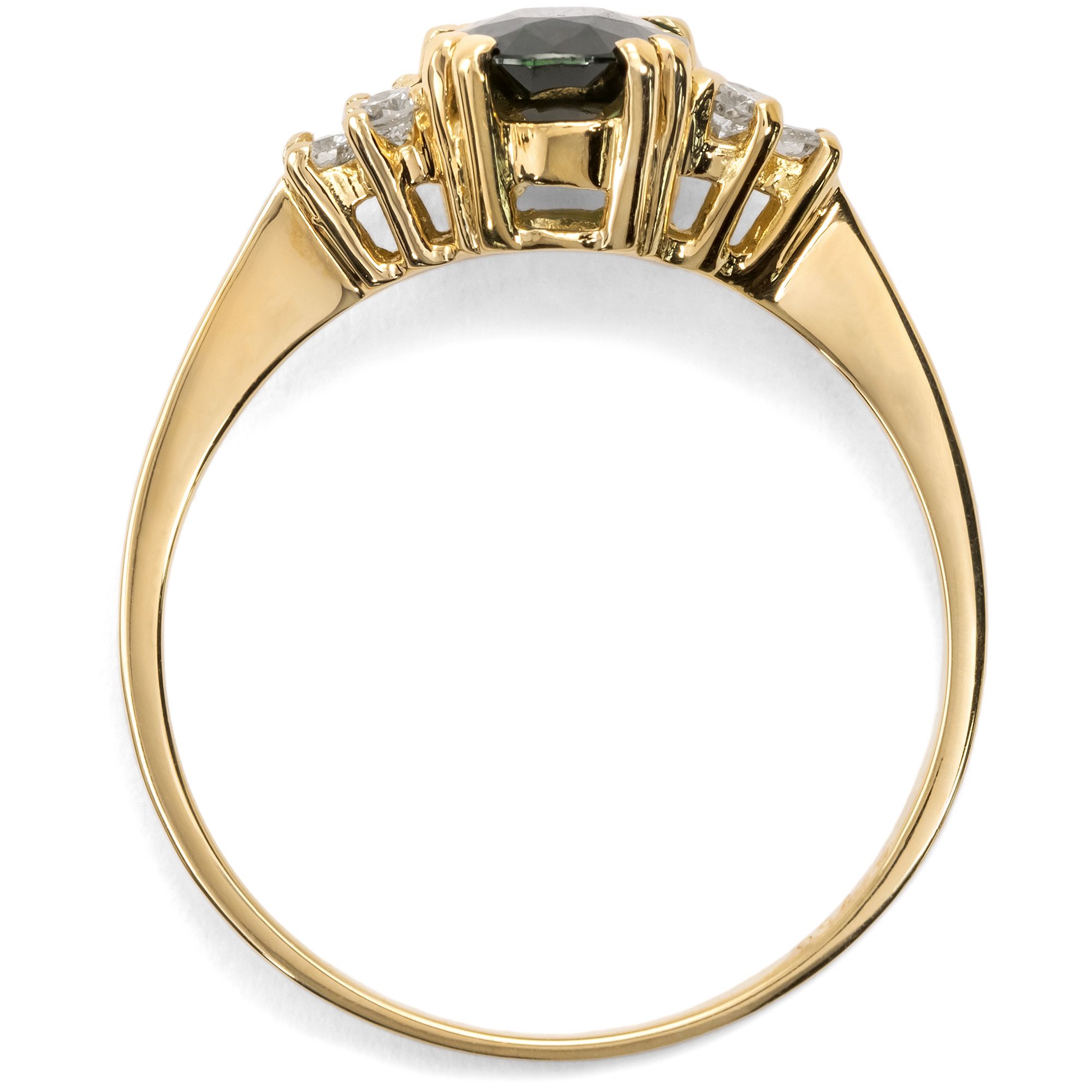 Zarter Ring mit Saphir & Diamanten in Gold, aus unserer Werkstatt Zarter Ring mit Saphir & Diamanten in Gold, aus unserer Werkstatt