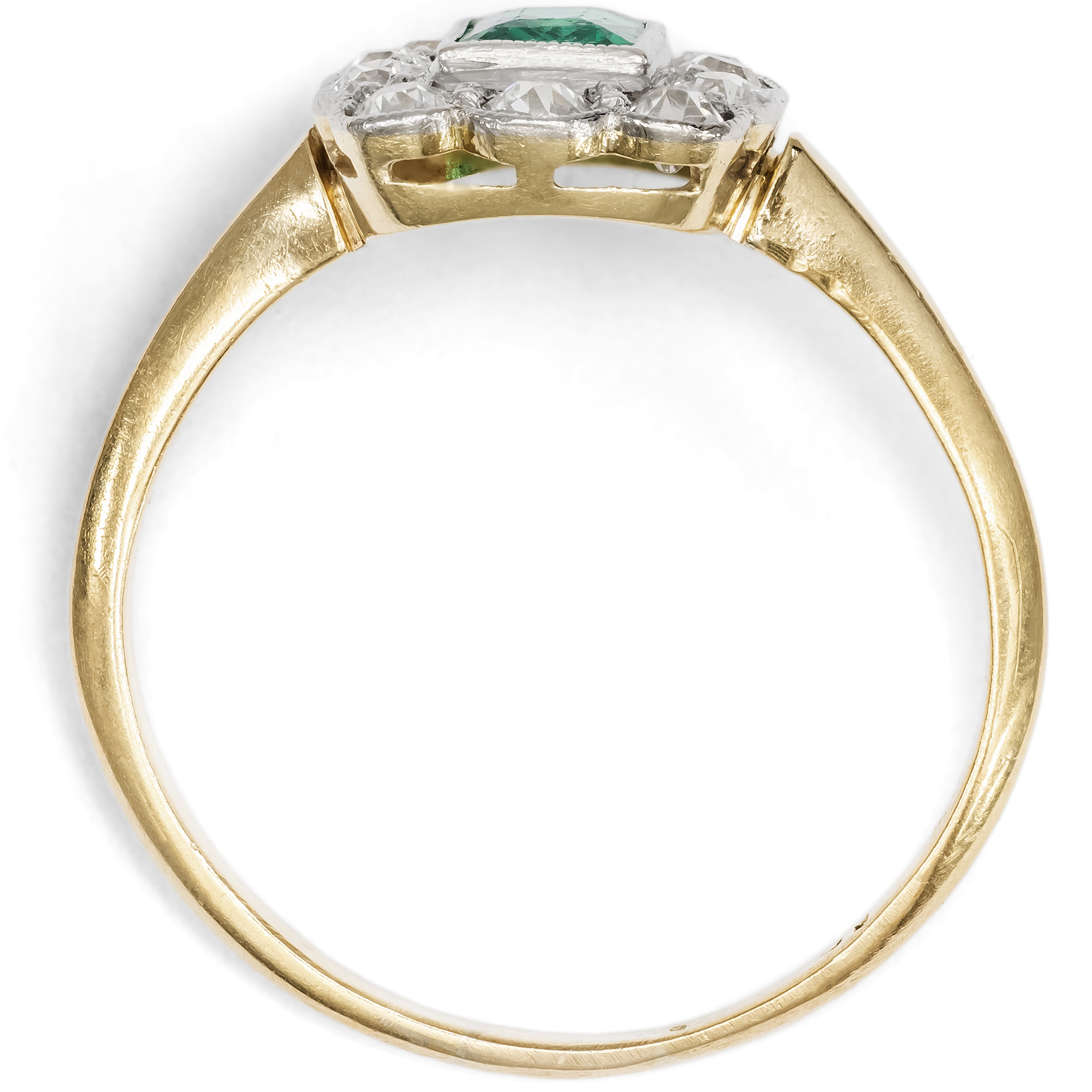 Zauberhafter Ring mit kolumbianischem Smaragd & Diamanten, datiert 1916 Zauberhafter Ring mit kolumbianischem Smaragd & Diamanten, datiert 1916