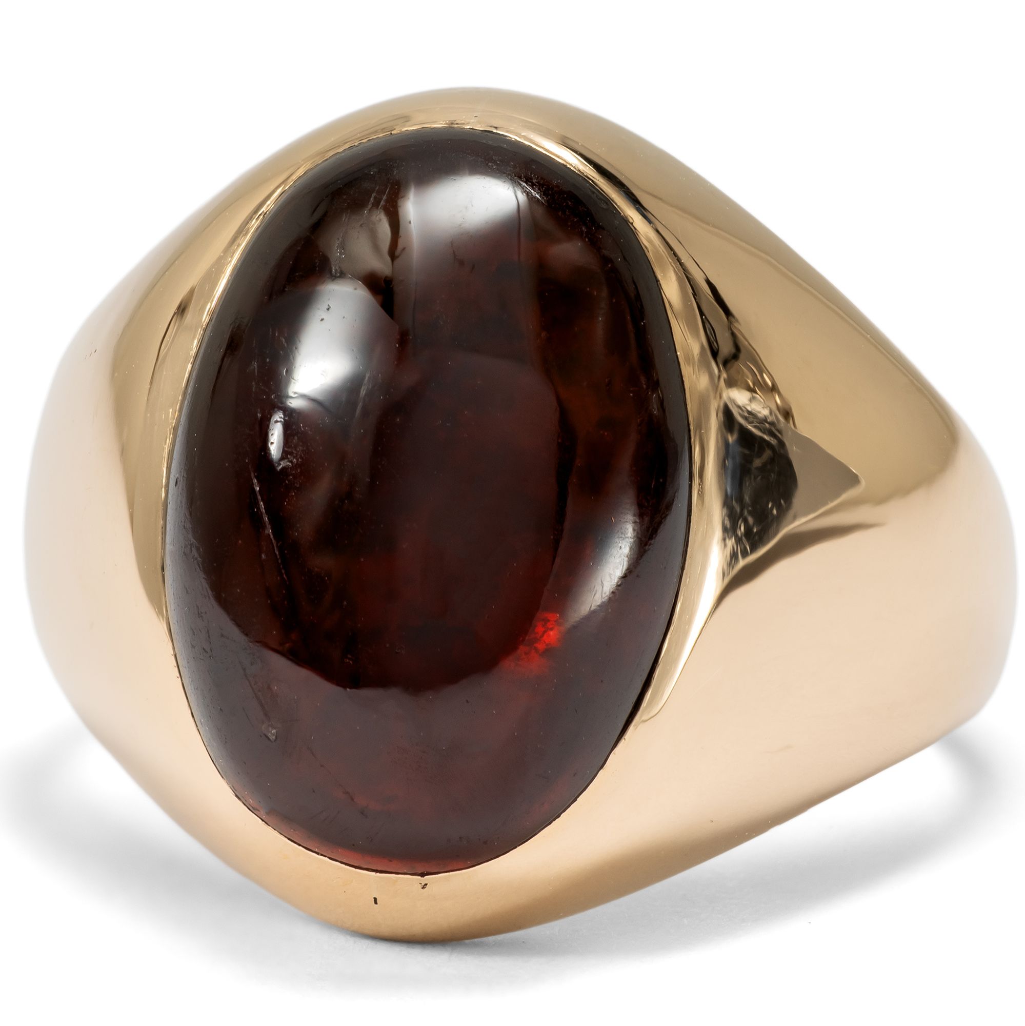 Antiker Ring mit rotem Granat in Gold, wohl USA, um 1890 Antiker Ring mit rotem Granat in Gold, wohl USA, um 1890