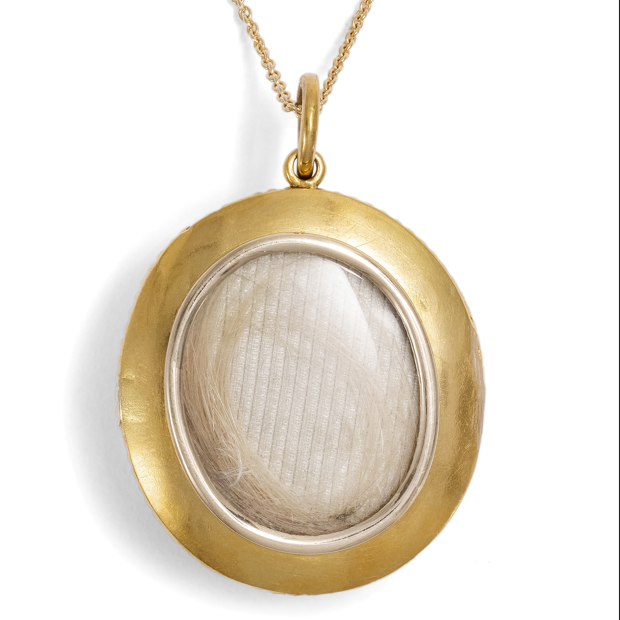 Viktorianisches Medaillon mit „Operculum“ in Gold, um 1880 Viktorianisches Medaillon mit „Operculum“ in Gold, um 1880