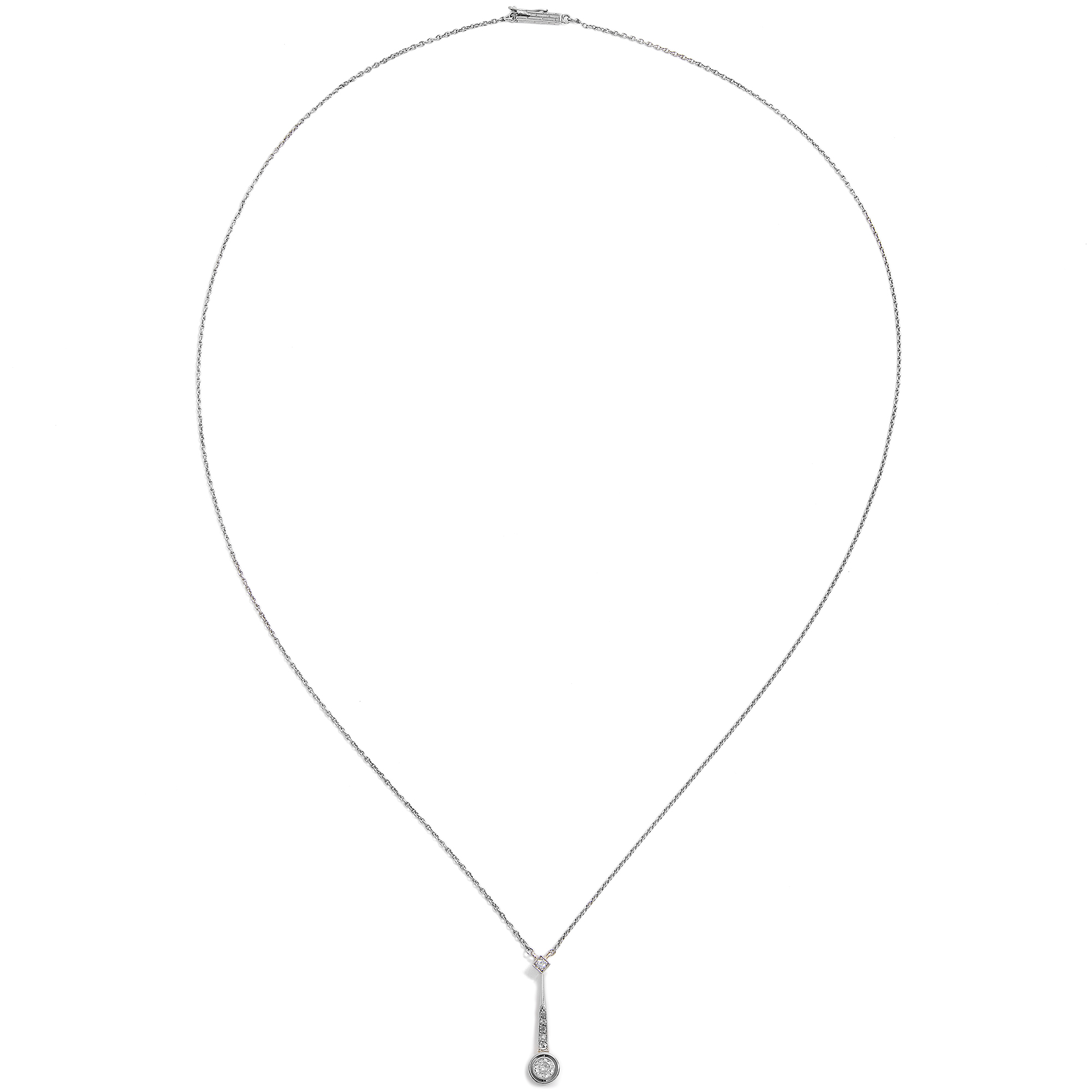 Antikes Collier mit Diamanten in Gold & Platin, um 1910 Antikes Collier mit Diamanten in Gold & Platin, um 1910