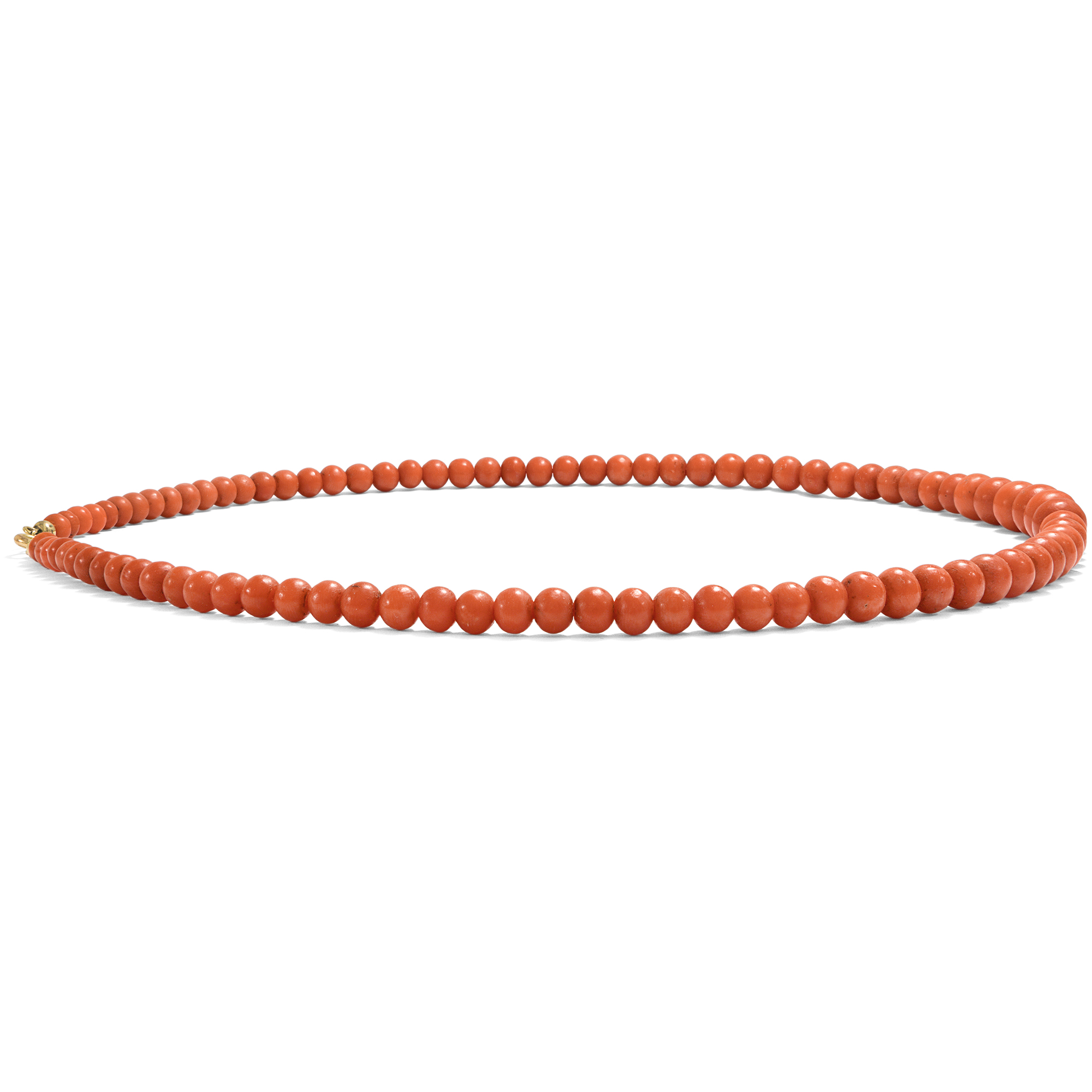 Schöne antike Kette aus roter Mittelmeerkoralle, um 1900 Schöne antike Kette aus roter Mittelmeerkoralle, um 1900